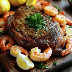 Valentine’s Day Garlic Butter Steak and Shrimp Delight