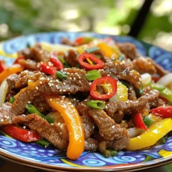 - 500g beef flank steak, thinly sliced - ¼ cup cornstarch - ½ teaspoon baking powder - 2 tablespoons soy sauce - 1 tablespoon sesame oil - 1 teaspoon garlic powder - 1 teaspoon ginger powder - 1 red chili, finely sliced (adjust for spice) - 1 bell pepper (any color), thinly sliced - 1 onion, thinly sliced - 2 green onions, chopped - Optional: Sesame seeds for garnish To make crispy chilli beef, start with fresh and high-quality beef. The flank steak has great flavor and cooks well. Thinly slice the beef against the grain for tenderness. Cornstarch and baking powder help create that crispy texture. Soy sauce and sesame oil add depth to the flavor. You can adjust the spice by changing the amount of red chili you use. Bell peppers and onions add color and sweetness to the dish. The green onions and sesame seeds are perfect for garnishing. They bring a nice crunch and a fresh taste. For the full recipe, follow the steps to enjoy this delightful meal. - Prepare the beef with marinade ingredients and let it rest. - Heat vegetable oil in a skillet or wok. Start by mixing the sliced beef in a bowl. Add cornstarch, baking powder, soy sauce, sesame oil, garlic powder, and ginger powder. Toss it well to coat all the beef pieces. Let it rest for about 15 minutes. This step helps the beef absorb the flavors and tenderize. While the beef marinates, heat the vegetable oil in a large skillet over medium-high heat. You want the oil hot enough to fry but not smoking. - Fry marinated beef until golden brown and crispy, ensuring batches do not overcrowd. Carefully add the marinated beef to the hot oil in batches. Do not overcrowd the pan. Fry each batch for about 2-3 minutes until golden brown and crispy. Once cooked, remove the beef and set it on paper towels to drain excess oil. This keeps it crispy. - Stir-fry sliced onion and bell pepper until softened, then add chili. In the same skillet, add your sliced onion and bell pepper. Stir-fry them for about 2-3 minutes until they start to soften. Then, add the sliced red chili to the pan. Stir for another minute to release its heat and flavor. - Return crispy beef to the skillet, toss with fried vegetables, and season. Now, return the crispy beef to the skillet with the vegetables. Toss everything together so the beef mixes well with the onions and peppers. Season with salt and pepper to taste. This step enhances the dish's overall flavor. - Transfer to a serving platter and garnish with green onions and sesame seeds. Once combined, transfer the crispy chili beef to a serving platter. To finish, garnish with chopped green onions and sesame seeds if you like. This adds color and a nice crunch to the dish. You can find the full recipe for more detailed instructions. To make your crispy chilli beef amazing, choose high-quality beef flank steak. This cut has the right texture for frying. Next, heat your oil until it's hot. You can test this by dropping in a small piece of beef. If it sizzles, you're ready. Also, avoid overcrowding the pan. Fry in small batches to ensure each piece gets crispy. If you overcrowd, the beef may steam instead of fry. Add more depth to your dish by experimenting with spices. Try cumin or paprika for a unique twist. These spices can bring new flavors to your beef. You can mix them into the marinade or sprinkle them in while stir-frying. Just a little can go a long way, so start with a small amount. Crispy chilli beef tastes best with a side. Serve it with steamed rice or noodles. The rice will soak up the sauce, adding more flavor. Noodles are an excellent base, too. You can even add some steamed vegetables for a balanced meal. This way, you enjoy a complete dish that is both tasty and satisfying. {{image_2}} You can make crispy chilli beef even hotter by adding more red chilies. A dash of chili oil also works great for extra heat. This spicy twist will excite your taste buds and give the dish a nice kick. Adjust the heat to your liking. If you love spice, don’t hold back! If you want a lighter meal, try using chicken or tofu instead of beef. These options are leaner and still very tasty. You can also use less oil when frying. This way, you can enjoy the crispy texture without the extra calories. It’s a great way to enjoy the dish while keeping it healthy. For a plant-based twist, swap out the beef for eggplant or cauliflower. Both vegetables soak up flavors well and have a nice texture. Cut them into bite-sized pieces and follow the same steps. You’ll end up with a delicious vegetarian version that everyone will love. This option is perfect for those who want a meat-free meal. Store any leftovers of crispy chilli beef in an airtight container in the refrigerator. It will stay fresh for up to 3 days. This helps keep the flavors intact while preventing spoilage. Make sure the container is sealed well to avoid any unwanted odors. When it's time to enjoy your leftovers, reheat them in a skillet over medium heat. This method helps maintain the crispiness of the beef. Stir gently to ensure even heating and avoid making the beef soggy. If you want to save some for later, freeze portioned crispy chilli beef for up to 1 month. Place it in a freezer-safe container or bag. When you're ready to eat, you can reheat it directly from frozen. This way, you still get that delightful crunch! For the full recipe, check the earlier section. Enjoy your cooking! Adjust the amount of red chili or omit altogether. You can also add a bit of sugar. This helps balance the heat and adds a nice sweetness. If you want a milder taste, you can use bell peppers instead of chili too. Yes, sirloin or ribeye can work as alternatives. These cuts are tender and will still fry up nice and crispy. Just make sure to slice them thinly for the best results. It pairs well with steamed rice, noodles, or a simple salad. The rice soaks up the sauce, and the noodles add a fun texture. A salad can add a fresh crunch to your meal. Yes, but it's best to fry the beef just before serving for optimal crispiness. You can prepare the marinade and veggies ahead of time. This way, you save time when you cook. This dish is a popular Indo-Chinese recipe, known for its bold flavors and crispy texture. It blends Indian spices with Chinese cooking techniques. This mix makes it a favorite at many restaurants. For a full, detailed recipe, check out the Full Recipe section. This blog covered how to make crispy chilli beef with easy steps and tips. You learned about the main ingredients, including beef flank steak, soy sauce, and cornstarch. I shared cooking methods for perfect crispiness and flavor. You also discovered tasty variations and storage advice. Crispy chilli beef is a fun dish to make and enjoy. Try out different spices and ingredients to make it your own. Enjoy your cooking adventure!