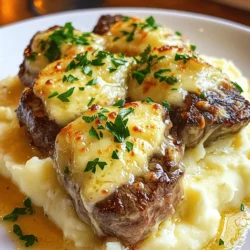 Garlic Parmesan Steak Bites with Mashed Potatoes Delight