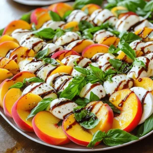 Summer Peach Caprese Salad Fresh and Flavorful Dish