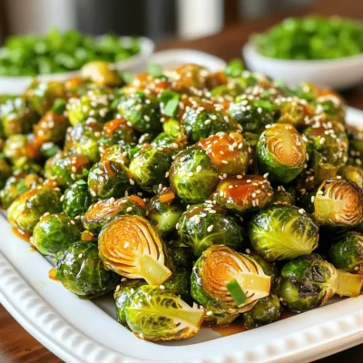 Honey Sriracha Brussels Sprouts Deliciously Roasted Dish