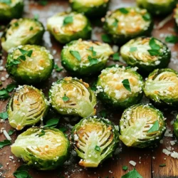 To make Roasted Garlic Parmesan Brussels Sprouts, you need some key ingredients. Each one plays a part in making this dish tasty and fun to eat. Here’s what you will need: - 1 lb Brussels sprouts, trimmed and halved - 4 cloves garlic, minced - 1/4 cup grated Parmesan cheese - 3 tablespoons olive oil - 1 teaspoon balsamic vinegar - 1 teaspoon dried thyme - Salt and pepper to taste - Optional: Fresh parsley, chopped for garnish These ingredients blend to create a delicious flavor. The Brussels sprouts are tender and crispy, while the garlic adds a nice kick. The Parmesan melts beautifully, giving a rich taste. Olive oil helps everything roast to perfection. Balsamic vinegar adds a touch of sweetness that balances the dish. Thyme gives an earthy note that rounds it all out. You can add fresh parsley on top for a pop of color and freshness. For the full recipe, check out the cooking steps that follow. Each step will help you bring this delightful dish to your table! Start by washing the Brussels sprouts. Look for any bad leaves and pull them off. Trim the ends and cut each sprout in half. This helps them cook evenly. In a big bowl, combine the halved Brussels sprouts, minced garlic, olive oil, balsamic vinegar, dried thyme, salt, and pepper. Use your hands to mix everything well. Make sure each sprout gets a nice coat of the mix. This step is key for flavor. - Initial roasting Spread the Brussels sprouts on a baking sheet. Make sure they are in a single layer. This helps them roast better. Place the sheet in a preheated oven at 400°F (200°C). Roast for 20-25 minutes. Stir halfway through to ensure even cooking. You want them tender and crispy on the edges. - Adding Parmesan cheese After the first roasting, take the baking sheet out. Sprinkle the grated Parmesan cheese over the sprouts. Make sure the cheese covers them well. This adds a rich, savory flavor. - Final roasting steps Return the baking sheet to the oven. Roast for another 5 minutes. Watch for the cheese to melt and turn golden brown. Once done, remove from the oven. Let them cool slightly before serving. You can add chopped parsley for a fresh touch. For the full recipe, check out the details above. Enjoy your delicious Roasted Garlic Parmesan Brussels Sprouts! Roasting Brussels sprouts is easy if you follow some simple steps. - Cut them evenly: Halve each sprout to ensure they cook at the same rate. - Use enough oil: Coat them well with olive oil. This helps them crisp up nicely. - Spread them out: Place the sprouts on the baking sheet in a single layer. This allows hot air to reach all sides. - Stir halfway: Flip the sprouts midway to ensure even cooking and browning. To make your Brussels sprouts even tastier, try these tips: - Add spices: Sprinkle some red pepper flakes for heat. Garlic powder adds more depth. - Use fresh herbs: Fresh thyme or rosemary can bring a bright taste. - Try different cheeses: Substitute Parmesan with Pecorino Romano for a sharper flavor. - Add a splash of lemon: A squeeze of lemon juice before serving brightens the dish. Sometimes, you might not have all the ingredients on hand. Here are some easy swaps: - Brussels sprouts: Use cauliflower or broccoli for a different veggie. - Parmesan cheese: Nutritional yeast can work for a vegan option. - Olive oil: Use melted butter or avocado oil if needed. - Balsamic vinegar: Red wine vinegar or apple cider vinegar can add a nice tang. For the full recipe, refer to the above section. {{image_2}} You can easily make a cheesy garlic version of Roasted Garlic Parmesan Brussels Sprouts. Just add more cheese! Try mixing in a blend of mozzarella or Gruyère cheese. This will give your sprouts a nice, gooey texture. You can sprinkle the extra cheese on top before the final roasting step. It melts beautifully and adds to the flavor. For a vegan alternative, replace the Parmesan cheese with nutritional yeast. Nutritional yeast has a cheesy flavor without any dairy. You can also use a vegan cheese that melts well. Be sure to check the labels to confirm they are dairy-free. This option keeps the dish creamy and flavorful. You can also play with flavors to make your dish unique. Consider adding a hint of lemon juice for brightness. A sprinkle of chili flakes can add some heat. You might also try different herbs like rosemary or oregano. Each of these additions can elevate your Brussels sprouts. Experimenting with flavors makes cooking fun and personal. For more details and a full list of ingredients, check the Full Recipe. After you enjoy your Roasted Garlic Parmesan Brussels Sprouts, store the leftovers right. First, let them cool to room temperature. Next, place them in an airtight container. Keep them in the fridge for up to three days. Make sure to seal the container well. This keeps the sprouts fresh and tasty. To reheat your Brussels sprouts, use the oven for the best results. Preheat the oven to 350°F (175°C). Spread the leftovers on a baking sheet. Heat them for about 10-15 minutes or until warm. You can also use the microwave. Place them in a microwave-safe dish. Heat for 1-2 minutes or until hot. Keep an eye on them so they don’t get soggy. You can freeze Roasted Garlic Parmesan Brussels Sprouts, but they lose some texture. If you want to freeze them, do it after cooling. Place them in a freezer-safe bag or container. Squeeze out any extra air before sealing. They can stay in the freezer for up to three months. When ready to eat, thaw them in the fridge overnight. Reheat in the oven or microwave for a quick meal. For full details on making this dish, check out the Full Recipe. You can tell Brussels sprouts are done when they are tender and golden. A fork should easily pierce them. They should also be crispy on the edges. Check them around 20 minutes of roasting. If you want more crunch, roast a bit longer. Yes, you can use frozen Brussels sprouts. However, they may not get as crispy. Thaw them first and make sure to dry them well. This helps them roast better. Adjust cooking time if needed, as they may need a little more time to cook through. These Brussels sprouts pair well with many dishes. They go great with roasted chicken or steak. You can also serve them with a grain like quinoa or rice. For a lighter meal, try them with a fresh salad. Feel free to get creative and mix and match! You can find the full recipe in the earlier section. Roasted Garlic Parmesan Brussels Sprouts are simple and tasty. You learned about the key ingredients, like Brussels sprouts and garlic. I shared easy steps to roast them perfectly. Tips and tricks help boost the flavor and offer substitutes. You can also try tasty variations to match your needs. Lastly, I covered how to store and reheat leftovers. Enjoy experimenting with this dish for great meals. You’ll impress friends and family with your new skills.