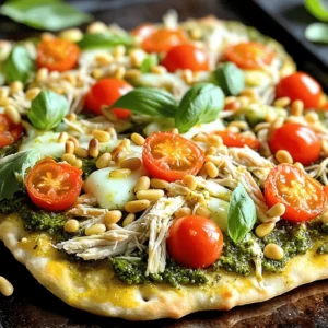 Pesto Chicken Flatbread Flavorful and Quick Meal