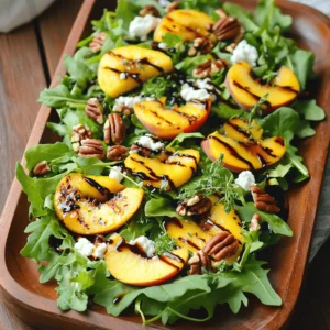 Grilled Peach Salad with Goat Cheese Fresh Delight