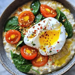 Savory Oatmeal with Spinach Quick and Healthy Meal