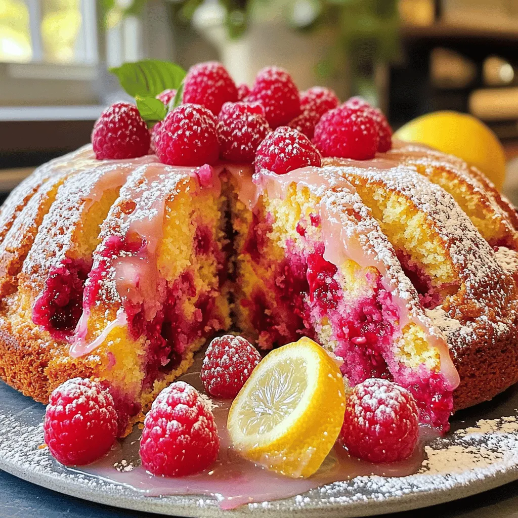 - 1 cup all-purpose flour - 1 cup almond flour - 1 teaspoon baking powder - 1/2 teaspoon baking soda - 1/4 teaspoon salt - 1/2 cup unsalted butter, softened - 3/4 cup granulated sugar - 2 large eggs - 1 teaspoon vanilla extract - 1/4 cup fresh lemon juice - Zest of 1 lemon - 1 cup fresh raspberries (plus extra for topping) - 1/2 cup powdered sugar (for glaze) - 1 tablespoon lemon juice (for glaze) To make the Raspberry Lemon Coffee Cake, gather all the ingredients. Using fresh raspberries really makes a difference in flavor. The lemon juice and zest add a bright touch. I love combining all-purpose flour with almond flour. This mix gives the cake a rich texture. When measuring flour, spoon it into the cup and level it off. This prevents too much flour, which can make the cake dense. Use softened unsalted butter for easy mixing. Room temperature butter blends well with sugar, creating a light and fluffy batter. Make sure you have the following tools: mixing bowls and a hand mixer or stand mixer. A cake pan is important too. I prefer an 8-inch round pan. Don't forget parchment paper; it helps with easy removal of the cake. With these ingredients and tools ready, you can start making this tasty cake. For the full recipe, check out the link. First, preheat your oven to 350°F (175°C). This step is key for even baking. Next, grease an 8-inch round cake pan with butter or cooking spray. For easy removal, line the bottom with parchment paper. This helps the cake slide out smoothly after baking. Now, grab a medium bowl. Combine 1 cup of all-purpose flour, 1 cup of almond flour, 1 teaspoon of baking powder, 1/2 teaspoon of baking soda, and 1/4 teaspoon of salt. Whisk these dry ingredients together until they blend well. This mix gives the cake its structure and lift. In a large mixing bowl, cream 1/2 cup of softened butter with 3/4 cup of granulated sugar. Use a hand mixer or stand mixer for about 3 to 4 minutes until it looks light and fluffy. Next, add 2 large eggs, one at a time, mixing well after each one. Then stir in 1 teaspoon of vanilla extract, 1/4 cup of fresh lemon juice, and the zest of 1 lemon. This mixture brings bright flavors to your cake. Now it's time to combine the dry and wet mixes. Gradually add the dry mixture to the wet one, starting with half. Mix gently until just combined. Be careful not to overmix, as this can make the cake dense. Finally, fold in 1 cup of fresh raspberries. Keep them whole for bursts of flavor in each slice. Pour the batter into your prepared cake pan. Spread it evenly across the pan. If you like, sprinkle a few extra raspberries on top for a pretty finish. Bake the cake for about 30 to 35 minutes. Check for doneness by inserting a toothpick into the center. It should come out clean when the cake is ready. While the cake bakes, you can prepare the glaze. In a small bowl, whisk together 1/2 cup of powdered sugar and 1 tablespoon of lemon juice until smooth. This glaze adds a sweet and tangy finish to your cake. To get a light and fluffy cake, avoid overmixing. Mix just until the dry and wet ingredients combine. This keeps air in the batter and helps it rise. If you stir too much, the cake can become dense. Remember, less is more when mixing! Fresh lemon zest and ripe raspberries make a big difference. The zest adds a bright kick that wakes up your taste buds. Use ripe raspberries for sweetness and juiciness. They should be firm but slightly soft to the touch. This will ensure your cake is full of flavor. For a lovely presentation, serve slices on a beautiful plate. Garnish with fresh raspberries and a dusting of powdered sugar. You can also drizzle some extra lemon glaze on top. Pairing it with coffee or tea adds to the experience. You can find the full recipe above for more details! {{image_2}} If you want a gluten-free cake, try using almond flour. Almond flour gives a nice nutty flavor and keeps the cake moist. Replace the all-purpose flour with 1 cup of almond flour. This swap works well in the recipe and keeps it light. You can switch up the fruit too! Blueberries or strawberries add a fun twist. For blueberries, just fold in 1 cup like you would with raspberries. If using strawberries, chop them into small pieces and use 1 cup. Both fruits blend well with the lemon flavor. If you prefer a vegan cake, there are easy swaps. Replace the eggs with 1/4 cup of applesauce for each egg. Use coconut oil instead of butter. This keeps the cake rich and moist. You can also use plant-based milk to replace the milk if you need it. Enjoy this delightful version! Check out the [Full Recipe] for details. To keep your Raspberry Lemon Coffee Cake fresh, always store it in an airtight container. This prevents air from drying it out. If you plan to eat it within a few days, keep it at room temperature. Just make sure it is away from direct sunlight. For longer storage, the fridge is a better choice. Wrap the cake in plastic wrap before placing it in the fridge. This helps maintain moisture and flavor. Freezing your cake is simple. First, let it cool completely. Then, slice the cake into pieces for easy thawing. Wrap each slice tightly in plastic wrap. After that, put the wrapped slices in a freezer-safe bag. Label the bag with the date. The cake can stay frozen for up to three months. When you're ready to enjoy it, just remove a slice or two from the freezer. To reheat your cake, use the oven for the best results. Preheat the oven to 350°F (175°C). Remove the cake from any wrapping and place it on a baking sheet. Cover it with aluminum foil to keep it moist. Heat for about 10-15 minutes. Check if it’s warm enough in the center. You can also use the microwave, but do so carefully. Heat each slice for about 15-20 seconds. Enjoy your warm cake with a nice cup of coffee! For the full recipe, click here. Raspberry Lemon Coffee Cake stays fresh for about 2 days at room temperature. Keep it covered to avoid drying out. If you store it in the fridge, it can last for about a week. Just remember to cover it tightly. This keeps the cake moist and tasty. Yes, you can use frozen raspberries! However, fresh raspberries give the best flavor. If you use frozen ones, do not thaw them. Just add them straight into the batter. This helps them hold their shape better. You may want to reduce the baking time by a couple of minutes. I love pairing this cake with coffee or tea. A nice cup of black coffee complements the flavors well. For tea, try a light herbal tea or a classic Earl Grey. Both drinks enhance the sweet and tart notes in the cake. Enjoy your cake with your favorite drink! You can find the full recipe [here](#). This blog post covered all you need to create a delicious Raspberry Lemon Coffee Cake. We discussed the key ingredients, the gear needed, and simple steps to bake it perfectly. I shared tips for the best texture and flavor, along with fun variations. You can store, freeze, and reheat your cake with ease. I hope you feel ready to bake this sweet treat. Enjoy each bite and share it with friends for a delightful experience!