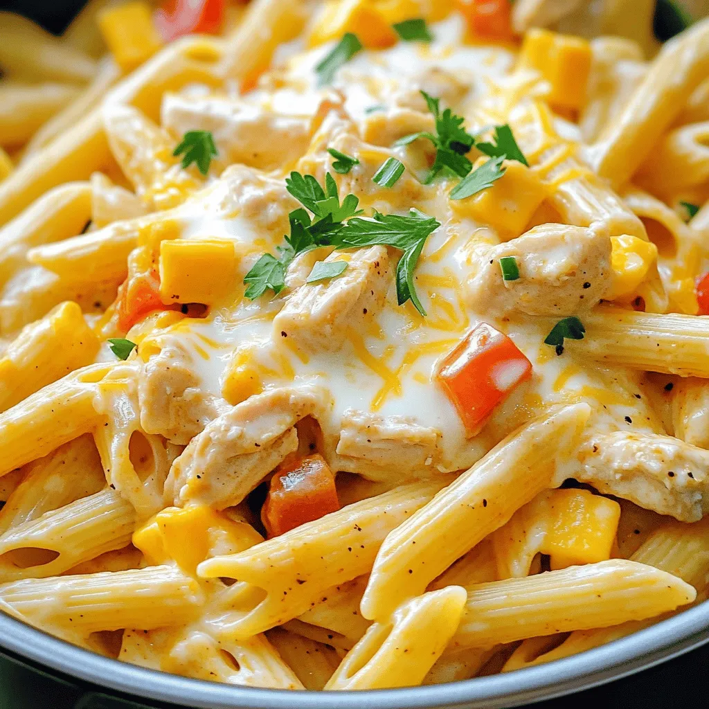 To make this dish, gather these key items: - 1 lb (450g) chicken breast, cubed - 2 tablespoons Cajun seasoning - 1 tablespoon olive oil - 1 medium onion, chopped - 3 cloves garlic, minced - 1 bell pepper (any color), diced - 1 can (14 oz) diced tomatoes (fire-roasted for extra flavor) - 4 cups chicken broth - 1 cup heavy cream - 8 oz (about 2 cups) uncooked pasta (penne or fusilli work well) - 1 cup shredded cheddar cheese - Salt and pepper to taste - Fresh parsley, chopped (for garnish) These ingredients come together to create a rich and hearty meal. The chicken provides protein, while the Cajun seasoning adds a warm kick. The heavy cream and cheese give it a creamy texture that makes it feel special. You can boost the taste with these extras: - 1 teaspoon smoked paprika - 1 teaspoon onion powder - 1 teaspoon garlic powder - 1/2 cup frozen peas or spinach - Red pepper flakes for extra heat These optional ingredients help you customize the dish. The smoked paprika adds depth, while peas or spinach bring a pop of color and nutrients. To cook this dish, you will need: - A large pot or Dutch oven - A cutting board - A sharp knife - Measuring spoons and cups - A wooden spoon or spatula - A serving spoon Using the right tools makes cooking easier and more enjoyable. A large pot lets you stir and combine all ingredients well. A sharp knife helps chop quickly and safely. For the full recipe, check out the details above. Start by cutting the chicken breast into small cubes. This helps it cook evenly. Heat the olive oil in a large pot over medium heat. Add the chicken to the pot. Sprinkle Cajun seasoning, salt, and pepper on top. Cook the chicken for about 5 to 7 minutes. It should be browned and cooked all the way through. Once done, take the chicken out and set it aside. In the same pot, add the chopped onion and diced bell pepper. Sauté these for about 3 to 4 minutes. You want them to soften but not brown. Next, add the minced garlic and cook it for about 30 seconds. This brings out the garlic's strong flavor. Now, pour in the can of diced tomatoes with their juice and the chicken broth. Stir everything together well. Bring the mixture to a gentle boil. Once it’s boiling, add the uncooked pasta. Stir it well to make sure it’s mixed evenly. Lower the heat, cover the pot, and let it simmer for about 10 to 12 minutes. Stir occasionally to keep the pasta from sticking. After the pasta is nice and tender, stir in the heavy cream and shredded cheddar cheese. Mix until the cheese melts and the sauce is creamy. Finally, return the cooked chicken to the pot. Stir everything together until well combined. Taste it and adjust the seasoning if you need to. For an extra touch, you can garnish your dish with freshly chopped parsley. Enjoy your creamy one pot Cajun chicken pasta! For the full recipe, check out the details above. To get pasta just right, use a big pot. Fill it with water and add salt. The water should taste like the sea. Bring the water to a full boil before adding the pasta. Stir the pasta well to keep it from sticking. Check the package for cooking time and taste a piece to see if it’s done. It should be al dente, firm but not hard. Drain the pasta and save a cup of pasta water. This water can help make your sauce creamy later. Cajun seasoning adds a spicy kick to your dish. You can buy it pre-made or mix your own. If you mix your own, use paprika, cayenne, garlic powder, onion powder, and black pepper. Start with a small amount and taste as you go. You can always add more if you want extra heat. Apply the seasoning to the chicken before cooking. This helps the flavors blend into the meat. To make the sauce extra creamy, use heavy cream, as in the recipe. You can also add cream cheese or sour cream for a richer flavor. Stir in some grated Parmesan cheese for depth. If you want to add a touch of freshness, try mixing in a splash of lemon juice. This brightens up the dish while keeping it creamy. Don't forget to use that reserved pasta water if the sauce gets too thick. Just a little can bring everything together beautifully. For the full recipe, [click here](#). {{image_2}} You can easily swap out chicken for shrimp or sausage. Shrimp cooks fast, so add it later. For sausage, slice it and brown it before adding veggies. Both options bring a unique taste and pair well with Cajun spices. To make this dish dairy-free, use coconut cream instead of heavy cream. It gives a nice richness and a hint of sweetness. Also, try dairy-free cheese for a cheesy flavor without dairy. You can also skip cheese altogether if you prefer. You can use any pasta shape you like. Penne and fusilli work well, but spaghetti or rotini are great too. If you want a lighter option, use zucchini noodles or whole wheat pasta. These alternatives keep the dish tasty while adding more nutrition. For the full recipe, check out Creamy One Pot Cajun Chicken Pasta . To store leftovers, let the pasta cool first. Then, place it in an airtight container. You can keep it in the fridge for up to three days. Make sure to label your container with the date. This way, you know when to use it. When you are ready to eat, reheat the pasta on the stove. Add a splash of chicken broth or water to help it warm up. Stir it gently over low heat until hot. You can also microwave it in a bowl. Cover it with a lid or a damp paper towel to keep it moist. Heat it for one to two minutes, stirring halfway. If you want to freeze the pasta, use a freezer-safe container. It can last up to three months in the freezer. Make sure to leave some space at the top for expansion. To thaw, place it in the fridge overnight. Reheat it as described above for a quick meal later. For the full recipe, check out the details above! Yes, you can use different types of pasta. Penne and fusilli work best. You can also try shells or rotini. Just make sure to adjust cooking times if the pasta shapes vary. Each type can change the dish's texture and look. Mixing it up keeps things fun! To add more heat, use extra Cajun seasoning. You can also add crushed red pepper flakes. A dash of hot sauce adds a nice kick too. Start small and taste as you go. You can always add more spice, but it’s hard to take it out. Finding your perfect heat level is key! This dish pairs well with a simple salad. A green salad with vinaigrette adds freshness. Garlic bread is also great for soaking up sauce. You can serve it with a side of steamed veggies for more color and nutrition. Each option complements the creamy flavors well! For the full recipe, check out the detailed instructions to make this easy weeknight meal. This blog post shared how to make Creamy One Pot Cajun Chicken Pasta. You learned about key ingredients, helpful kitchen tools, and easy steps for cooking. Tips for perfect pasta and seasoning make this dish stand out. You also saw how to swap proteins and adjust for dietary needs. In closing, cooking this dish is simple and fun. With a few tweaks, you can make it your own. Enjoy the creamy goodness!