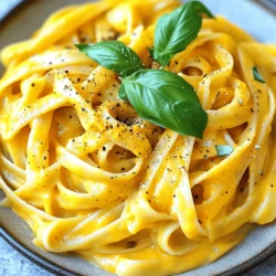Vegan Pumpkin Alfredo Pasta Creamy and Flavorful Dish