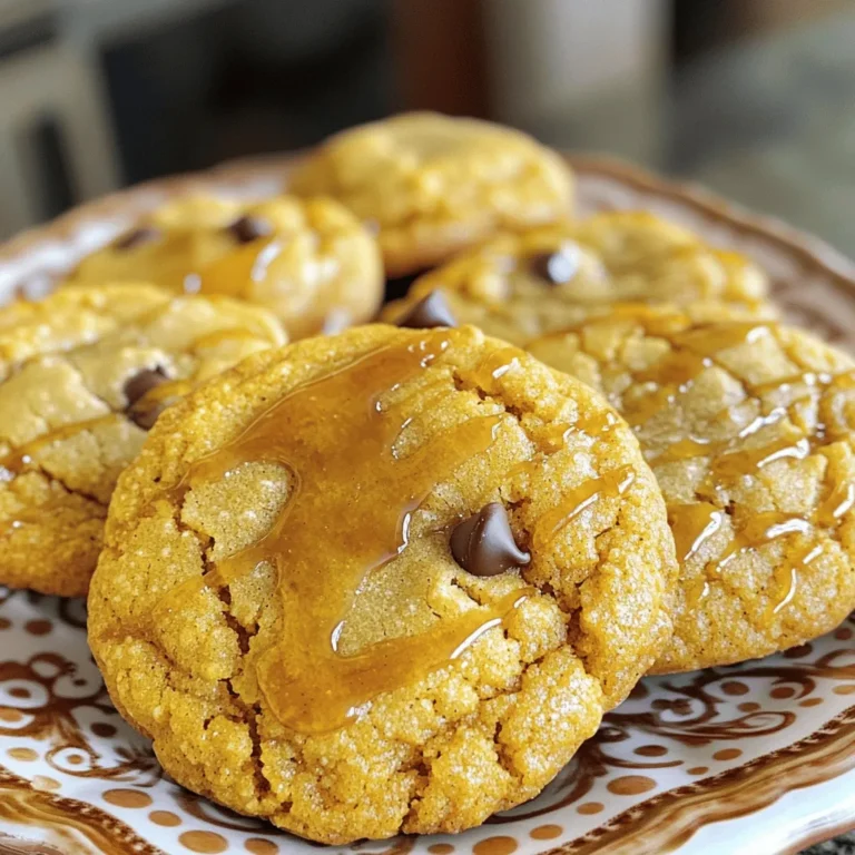 To make the best maple pumpkin cookies, gather these simple ingredients. Each one adds flavor and texture to your treat. - 1 cup canned pumpkin puree - 1/2 cup unsalted butter, softened - 1 cup brown sugar, packed - 1/4 cup pure maple syrup - 1 large egg - 2 teaspoons vanilla extract - 2 cups all-purpose flour - 1 teaspoon baking soda - 1 teaspoon baking powder - 2 teaspoons pumpkin pie spice - 1/2 teaspoon salt - Optional ingredients: 1/2 cup chopped pecans, 1/2 cup chocolate chips Canned pumpkin puree gives moisture and rich taste. Unsalted butter adds creaminess, while brown sugar adds sweetness and depth. Pure maple syrup brings a unique flavor. The egg binds the mix, and vanilla extract enhances everything. Using all-purpose flour gives the right structure for cookies. Baking soda and powder help them rise. Pumpkin pie spice adds warmth and aroma, while salt balances the sweetness. If you want more texture, add chopped pecans or chocolate chips. Check out the Full Recipe for more details on how to put these ingredients together. 1. Preheat your oven to 350°F (175°C). Line a baking sheet with parchment paper. This helps the cookies not stick. 2. In a large bowl, cream together the softened butter and brown sugar. Mix until it is light and fluffy. This step adds air to the dough. 3. Next, add the pumpkin puree, maple syrup, egg, and vanilla extract to the bowl. Mix until everything is combined. This creates a rich, moist base. 4. In a separate bowl, whisk together the flour, baking soda, baking powder, pumpkin pie spice, and salt. This helps the cookies rise and adds flavor. 5. Gradually add the dry mix to the wet mix. Stir gently until just combined. If you want to add pecans or chocolate chips, fold them in now. These add extra texture and taste. 1. Using a cookie scoop or tablespoon, drop rounded dough onto the prepared baking sheet. Space them about 2 inches apart. This allows them to spread while baking. 2. Bake in your preheated oven for 12-15 minutes. Look for golden edges. The centers may seem soft, but they will firm up as they cool. 3. Allow the cookies to cool on the baking sheet for 5 minutes. Then transfer them to a wire rack to cool completely. This keeps them from getting soggy. For the full recipe, refer to the earlier section. Enjoy your baking! To get the best texture for your maple pumpkin cookies, use canned pumpkin puree. It keeps the dough moist and tender. Avoid using fresh pumpkin, as it may add too much water. Mix the butter and brown sugar until they are light and fluffy. This step adds air to your dough, which helps cookies rise nicely. If you want to make these cookies gluten-free, swap all-purpose flour with a gluten-free blend. Just ensure it has xanthan gum for better texture. For a vegan option, replace the egg with a flax egg. Mix one tablespoon of ground flaxseed with three tablespoons of water. Let it sit until it thickens. Presentation matters! Serve your cookies on a decorative plate. A sprinkle of pumpkin pie spice on top adds a lovely touch. You can also drizzle some extra maple syrup over the cookies for an even sweeter look. Pair these cookies with warm drinks. A cup of hot apple cider or a nice chai latte complements their flavors well. Both drinks enhance the fall vibe of these delicious treats. For the full recipe on how to make these cookies, you can refer back to the detailed instructions provided earlier. Enjoy! {{image_2}} To make these cookies even better, you can add different spices. Try adding cinnamon, nutmeg, or ginger. Each spice brings a new warmth and depth of flavor. You could also mix in some dried fruits. Raisins or dried cranberries work well. They add a nice chewiness and sweetness. If you need gluten-free cookies, swap the all-purpose flour for gluten-free flour. Many brands work well in baking. Just check the label to ensure it is a one-to-one substitute. For vegan cookies, replace the egg with a flaxseed meal or applesauce. You can also use vegan butter in place of unsalted butter. These small changes keep the cookies tasty while meeting your needs. For the full recipe, check out the previous section! To keep your cookies fresh, store them in an airtight container. This method helps keep their soft texture. You can add a slice of bread to the container. The bread keeps the cookies moist. These cookies stay good for about 5 to 7 days at room temperature. If you want them to last longer, you can freeze them. They can stay fresh in the freezer for up to 3 months. Just remember to wrap them well in plastic wrap before freezing. When you want to enjoy your cookies warm, reheating is easy. Place a cookie on a microwave-safe plate. Heat it for about 10 to 15 seconds. This will bring back the soft and chewy texture. If you prefer an oven, preheat it to 350°F (175°C). Place the cookies on a baking sheet and heat for about 5 minutes. This method will make them warm and tasty again. For best results, eat them right after reheating! You can find the full recipe [here](#). How can I make my cookies more fall-flavored? To boost the fall flavor, add more pumpkin pie spice. You can also mix in a dash of nutmeg or cinnamon. Using fresh pumpkin puree can enhance the taste too. Don't forget to include chopped apples or cranberries for a fruity twist. Each of these tips brings a cozy fall vibe to your cookies. Can I freeze maple pumpkin cookies? Yes, you can freeze maple pumpkin cookies. Make sure to let them cool completely first. Then, place them in an airtight container or freezer bag. They will stay fresh for up to three months. When you’re ready to eat them, thaw them in the fridge overnight or let them sit at room temperature for a few hours. What is the best way to prevent cookies from spreading? To stop your cookies from spreading, chill the dough before baking. This firms up the butter, which helps maintain shape. Use parchment paper on your baking sheet for an easy release. Lastly, be sure not to overmix the dough, as this can also cause spreading. Following these steps will give you perfect, thick cookies every time. For the recipe, check out the Full Recipe. This blog post covered how to make delicious maple pumpkin cookies using simple ingredients. You learned the preparation steps, baking process, and tips to get the best results. We explored various flavor additions and dietary variations, plus how to store and reheat your cookies for freshness. Feel confident in trying this recipe. Enjoy the sweet, warm, and festive flavors of fall with every bite. Happy baking!