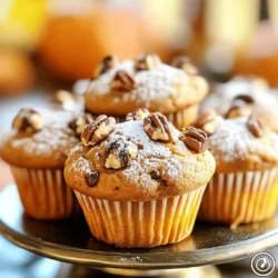 To make these tasty Bakery-Style Pumpkin Muffins, gather the following ingredients: - 1 ½ cups all-purpose flour - 1 teaspoon baking soda - ½ teaspoon baking powder - 1 teaspoon ground cinnamon - ½ teaspoon ground nutmeg - ¼ teaspoon ground ginger - ½ teaspoon salt - 1 cup granulated sugar - ½ cup packed brown sugar - ½ cup vegetable oil - 2 large eggs - 1 cup canned pumpkin puree - 1 teaspoon vanilla extract - 1 cup chocolate chips (optional) - ½ cup pecans or walnuts, chopped (optional) These ingredients combine to create a rich, moist muffin full of fall flavor. For some fun, you can customize your muffins! Consider adding chocolate chips or chopped nuts for extra texture. Feel free to play with spices too. If you want it sweeter, add a bit more sugar or even some maple syrup. This recipe is all about making it yours while keeping it simple. For the complete recipe, check the Full Recipe section. First, preheat your oven to 375°F (190°C). This helps the muffins bake evenly. Next, prepare your muffin tin by lining it with paper liners or spraying it with non-stick cooking spray. This step stops the muffins from sticking. Now, let’s mix the dry ingredients. In a medium bowl, whisk together: - 1 ½ cups all-purpose flour - 1 teaspoon baking soda - ½ teaspoon baking powder - 1 teaspoon ground cinnamon - ½ teaspoon ground nutmeg - ¼ teaspoon ground ginger - ½ teaspoon salt Whisk until all ingredients blend well. Set this bowl aside for now. In a large bowl, combine the granulated sugar and brown sugar with the vegetable oil. Mix these until they look smooth and combined. Then, add the eggs, one at a time. Mix well after each egg. This helps keep your muffins light and fluffy. Next, stir in the canned pumpkin puree and the vanilla extract. Mix until everything is smoothly blended. The pumpkin adds moisture and flavor, making your muffins delicious! Now, it’s time to combine the dry and wet ingredients. Gradually add the flour mixture to the pumpkin mix. Stir gently until just combined. Be careful not to overmix; this can make your muffins tough. If you want to add some fun, fold in chocolate chips or chopped nuts at this stage. These add texture and taste to your muffins. Spoon the batter into the prepared muffin tin. Fill each cup about ¾ full. This allows room for the muffins to rise. Bake for 18-20 minutes. Check for doneness by inserting a toothpick into the center. If it comes out clean, your muffins are ready! Let them cool in the pan for about 5 minutes. Then, transfer them to a wire rack to cool completely. For a little extra treat, dust with powdered sugar or serve warm with whipped cream. Enjoy your bakery-style pumpkin muffins! For the full recipe, check out the details provided above. To make the best bakery-style pumpkin muffins, avoid common mistakes. One big mistake is overmixing. This can make your muffins tough. Mix the wet and dry ingredients just until combined. You want a few lumps to stay in the batter. Even baking is key for great muffins. Use an oven thermometer to check your oven's heat. If your oven runs hot, your muffins may burn on the outside. If it runs cold, they may not bake through. Rotate the muffin tin halfway through baking for even heat. You can easily swap some ingredients for better taste or health. For oil, use applesauce or yogurt for a lighter muffin. This keeps the moisture but cuts some fat. If you like it sweeter, add more sugar or honey. You can also reduce sugar for a less sweet taste. Adjust spices based on your preference. If you love cinnamon, feel free to add a bit more. For a spicier kick, increase the nutmeg or ginger. For the full recipe, check back to the earlier section. Follow these tips, and you’ll have perfect muffins every time! {{image_2}} You can change up your pumpkin muffins in fun ways. Adding mix-ins makes them special. Here are some ideas: - Nuts: Chopped pecans or walnuts add crunch and flavor. - Chocolate Chips: Mix in a cup of chocolate chips for a sweet surprise. - Raisins: Dried raisins or cranberries offer sweetness and chewiness. You can also try different spices for a unique twist: - Allspice: This spice adds warmth and depth. - Cardamom: A little cardamom can create a fragrant flavor. - Cloves: Ground cloves add a bold and spicy note. If you want to adapt the recipe, here are some simple changes: - Vegan: Replace eggs with flax eggs or applesauce. Use a plant-based oil. - Gluten-Free: Swap all-purpose flour with a gluten-free blend. Make sure it has xanthan gum. - Lower Sugar: Use less sugar or try a sugar substitute like stevia. These adjustments still give you tasty muffins without losing flavor. For the full recipe, check the ingredients section above. To keep your bakery-style pumpkin muffins fresh, follow these easy steps: - Room Temperature: Store them in an airtight container. They stay fresh for 2 to 3 days. - Refrigeration: If you want them to last longer, place them in the fridge. They can last up to a week. Just be sure to seal them well to avoid drying out. Short-term storage is perfect for quick snacks. For long-term storage, freezing is best. To freeze your pumpkin muffins, first, let them cool completely. Then, wrap each muffin tightly in plastic wrap. Place the wrapped muffins in a freezer-safe bag. This keeps them fresh for up to 3 months. When you want to enjoy one, take it out and let it thaw at room temperature. For a quick warm-up, pop it in the microwave for about 15 seconds. This brings back their soft texture and flavor. What can I do if my muffins are too dense? If your muffins turn out dense, you may have overmixed the batter. Mix just until the dry and wet ingredients blend. Also, check your baking soda and powder for freshness. Old leavening agents can lead to denser muffins. You can also add a bit more liquid, like milk, to help lighten the texture. Can I make mini muffins with this recipe? Yes, you can make mini muffins! Simply adjust the baking time. Bake them for about 10 to 12 minutes, or until a toothpick comes out clean. The smaller size makes for cute treats and perfect snacks. How do I make these muffins healthier? To make these muffins healthier, try using whole wheat flour instead of all-purpose flour. You can also reduce the sugar by using applesauce or mashed bananas. Adding oats or using Greek yogurt can boost the nutrition too. Can I substitute fresh pumpkin for canned? Yes, you can use fresh pumpkin puree. Just steam or roast fresh pumpkin until soft, then blend it until smooth. Make sure it is not too watery, as that can affect the batter. Fresh pumpkin can add a nice texture and flavor to your muffins. For the complete recipe, check out the [Full Recipe]. Making muffins is easy and fun. You learned about the key ingredients, mixing methods, and tips for perfect muffins. I shared ideas for variations and healthy swaps. Remember to store your muffins properly to keep them fresh. With these steps, you can bake tasty muffins every time. Enjoy experimenting and making this recipe your own! Happy baking!