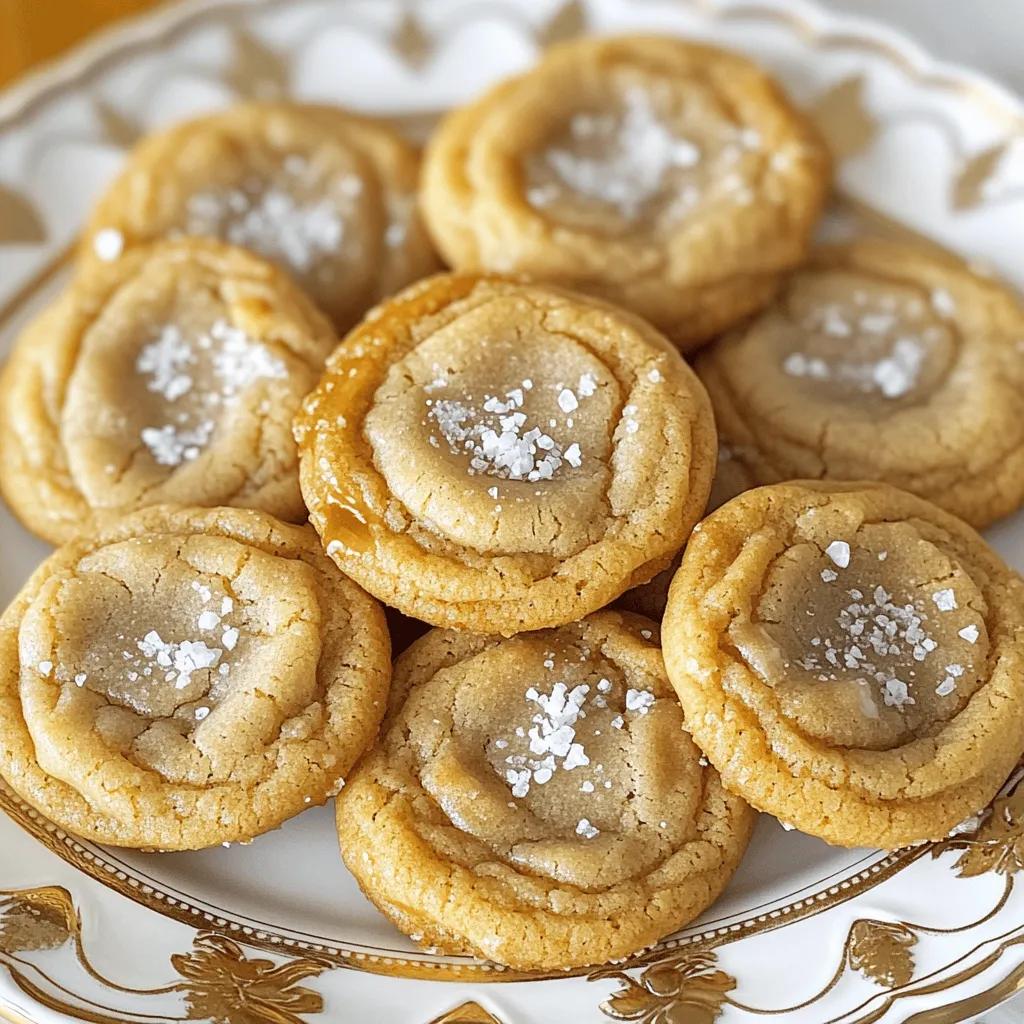 - 1 cup unsalted butter - 1 cup brown sugar, packed - 1/2 cup granulated sugar - 1/4 cup maple syrup - 1 large egg - 1 teaspoon vanilla extract - 2 1/4 cups all-purpose flour - 1 teaspoon baking soda - 1/2 teaspoon salt - Flaky sea salt, for sprinkling Use a dry measuring cup for the flour. Pack the brown sugar tightly for accurate measuring. The butter should be unsalted to control the saltiness. Use real maple syrup, as it adds a rich flavor. A large egg is best for binding the ingredients. The sea salt adds a nice contrast to the sweet flavors. - Brown Butter: Brown butter gives a nutty taste. It adds richness to the dough. Cooking the butter changes its flavor and color. - Maple Syrup: This syrup adds sweetness and a unique flavor. It also helps keep the cookies moist. The warmth of maple is a perfect match for brown butter. - Sugars: Brown sugar gives moisture and chewiness. Granulated sugar helps the cookies spread. Together, they create a perfect balance in texture. - Flour: All-purpose flour gives structure. It helps the cookies rise and hold their shape. The right amount keeps them soft and tender. - Baking Soda: This ingredient helps the cookies rise. It creates a light texture while baking. It ensures your cookies are not too dense. - Salt: Salt enhances all flavors. It balances the sweetness from the sugars. A pinch is key for a well-rounded cookie. Start by melting the unsalted butter in a medium saucepan over medium heat. Stir it often for about 5-7 minutes. You want to see it turn a nice amber color. It will also smell nutty when it's ready. This is the magic of brown butter! Once it reaches that point, take it off the heat and let it cool a bit. In a large mixing bowl, combine the brown sugar and granulated sugar. Pour in the warm brown butter and mix well. I use a whisk, but an electric mixer works great too. Keep mixing until the mixture is smooth and fluffy. Next, add the maple syrup, large egg, and vanilla extract. Stir until everything is mixed well. In another bowl, whisk together the all-purpose flour, baking soda, and salt. Make sure there are no lumps. Gradually add this dry mix into the wet mix. Stir gently until just combined. Be careful not to overmix; a little lumps are okay. This dough will be rich and flavorful! Cover the dough with plastic wrap. Chill it in the fridge for at least 30 minutes. This step is key for better flavor and texture. When you’re ready, preheat your oven to 350°F (175°C). Line a baking sheet with parchment paper. Use a cookie scoop or tablespoon to scoop the dough onto the sheet, spacing them about 2 inches apart. Before baking, sprinkle each cookie with a pinch of flaky sea salt. Bake for 10-12 minutes until the edges are golden brown. The centers should look soft. Let the cookies cool on the baking sheet for 5 minutes, then move them to a wire rack to cool completely. To make brown butter, melt unsalted butter in a pan. Watch it closely. Stir often until it turns a deep amber color. This process usually takes about 5-7 minutes. You will smell a nutty aroma as it cooks. Once you reach that color, remove it from the heat. Let it cool slightly before using. Brown butter adds rich flavor and depth to your cookies. To get the best texture, chill your dough for at least 30 minutes. Chilling helps the cookies spread less while baking. This keeps them thicker and chewier. When scooping the dough, space each ball about 2 inches apart. This allows them to bake evenly. Keep an eye on them in the oven. You want golden edges and soft centers. Adding flaky sea salt is key for balance. It enhances the sweetness of the cookies. Before baking, sprinkle a pinch of flaky sea salt on each cookie. This small step makes a big difference in flavor. It gives a nice contrast to the sweetness of the maple syrup. Enjoy the delightful burst of flavor with each bite! {{image_2}} You can easily make these cookies gluten-free. Use a gluten-free flour blend in place of all-purpose flour. Many blends work just as well for this recipe. If you want a dairy-free option, try using coconut oil instead of butter. It gives a nice flavor and texture too. Adding nuts or chocolate can boost the flavor. Try mixing in 1 cup of chopped pecans or walnuts. They add a nice crunch. For a sweet touch, add 1 cup of chocolate chips. Dark or milk chocolate both work great. You can also sprinkle chopped nuts on top before baking for extra flair. Want to change things up for the seasons? For fall, mix in 1 teaspoon of pumpkin spice. This spice gives a warm, cozy flavor. You can also try using maple extract for a more intense maple taste. In summer, add fresh lemon zest for a bright twist. Each change keeps the cookies fun and fresh! Once your salted maple brown butter cookies are cool, store them right away. Use an airtight container to keep them fresh. This will prevent air from making them dry. I like to use a tin or a plastic container with a tight lid. Layer parchment paper between each cookie if you stack them. This keeps them from sticking together. You can freeze both the dough and the baked cookies. If you freeze the dough, scoop it onto a baking sheet. Freeze the scoops for about an hour, then transfer them to a freezer bag. This way, you can bake fresh cookies later. When you want to bake, just add a few extra minutes to the baking time. For baked cookies, let them cool completely. Place them in an airtight container or freezer bag, separating layers with parchment paper. They can last up to three months in the freezer. To keep your cookies fresh, store them in a cool, dry place. Adding a slice of bread to your container helps retain moisture. The cookies will taste fresh and soft. Avoid putting them in the fridge, as cold air can dry them out. If you want them warm, pop them in the microwave for a few seconds before eating. You’ll love the gooey, buttery taste all over again! Brown butter is simply butter that has been cooked until it turns golden brown. This process gives it a rich, nutty flavor. To make brown butter, melt unsalted butter in a medium saucepan over medium heat. Stir it frequently for about 5-7 minutes. Watch for it to change color to a rich amber. The aroma will also shift to a toasty scent. Once ready, remove it from heat and let it cool slightly. This step is key for your cookies, adding depth to their taste. Yes, you can use different sugars! While I recommend brown sugar and granulated sugar for a perfect balance, you can experiment. Coconut sugar or white sugar will work, too. Just keep in mind that using different sugars may alter the cookie's texture and flavor. Brown sugar keeps cookies soft, while granulated sugar can make them crisper. Adjust based on your taste. To check if your cookies are done, look for golden brown edges. The centers should still look soft. They will continue to cook a bit after you take them out. Set a timer for 10-12 minutes. If the edges are golden and the middle seems a little puffy, they are likely ready. Let them cool on the baking sheet for five minutes, then transfer to a wire rack. Yes, you can replace maple syrup! Honey or agave syrup can be good substitutes. Both add sweetness but will change the flavor a bit. You can also use brown sugar mixed with water. Use 1 cup of brown sugar with 1/4 cup of water to mimic the syrup. Just remember, the unique maple flavor will change if you switch sweeteners. In this post, we covered key ingredients and their roles, like brown butter and maple syrup. I shared step-by-step instructions to guide you through the baking process. You learned tips for perfecting texture and variations to fit your taste. Lastly, I provided storage methods to keep your cookies fresh. Baking cookies can be simple and fun. With these insights, you can create delicious treats that impress everyone. Enjoy your baking adventure!