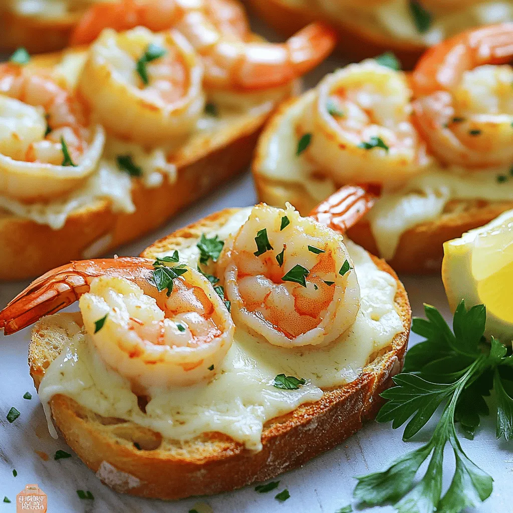 To make Air Fryer Garlic Butter Shrimp Toasts, you need just a few key ingredients. Each one plays a vital role in the flavor and texture of the dish. Here’s what you’ll need: - 1 baguette, sliced into 1-inch thick pieces - 12 oz shrimp, peeled and deveined - 4 tablespoons unsalted butter, melted - 4 cloves garlic, minced - 2 tablespoons fresh parsley, chopped - 1 teaspoon lemon juice - Salt and black pepper to taste - 1 cup shredded mozzarella cheese These ingredients create a rich, buttery taste combined with the freshness of garlic and shrimp. Adding a few garnishes can elevate your shrimp toasts. Here are some great options: - Extra chopped parsley for a fresh touch - Lemon wedges for squeezing over the toasts - A drizzle of chili oil for a spicy kick - A sprinkle of grated Parmesan cheese for added flavor These toppings not only add color but also enhance the taste. Selecting fresh shrimp is key to a tasty dish. Here are some tips to help you pick the best: - Look for shrimp that are firm and have a slight sheen. - Avoid shrimp with a strong fishy smell; fresh shrimp should smell like the ocean. - Choose shrimp that are free from black spots or discoloration. - If buying frozen, opt for shrimp that are flash-frozen to lock in freshness. By ensuring you have quality shrimp, your Air Fryer Garlic Butter Shrimp Toasts will shine! Start by melting 2 tablespoons of butter in a skillet. Use medium heat to avoid burning. Add 4 minced garlic cloves and sauté them for 1-2 minutes. You want the garlic to smell good, not brown. This mixture adds flavor to your dish. Now, add 12 ounces of peeled and deveined shrimp to the skillet. Season the shrimp with salt and black pepper. Cook them for 3-4 minutes. They will turn pink and look opaque when ready. Once cooked, take them off the heat. Stir in 1 teaspoon of lemon juice and 2 tablespoons of chopped parsley. This adds freshness to the shrimp. Preheat your air fryer to 370°F (188°C). In a small bowl, mix the rest of the melted butter with a pinch of salt. Brush each side of your baguette slices with this garlic butter. Place the slices in the air fryer basket in a single layer. Cook them for about 3 minutes until they get golden and crispy. Take the toasted baguette slices out of the air fryer. Top each slice with a generous portion of your garlic shrimp. Sprinkle 1 cup of shredded mozzarella cheese on top of the shrimp. Put the toasts back into the air fryer for another 3-4 minutes. The cheese should melt and become bubbly. Once done, you can garnish with extra parsley for a nice look. Enjoy your tasty creation! To make great garlic butter, start with fresh garlic. Mince four cloves finely. Melt two tablespoons of butter in a skillet over medium heat. Add the garlic and stir for one to two minutes. The goal is to get a nice aroma without burning it. Once fragrant, remove it from the heat. This step is key. The garlic should not turn brown, or it will taste bitter. Mix in a pinch of salt. You can also add a splash of lemon juice for brightness. Shrimp cooks fast, so watch carefully. Overcooking makes shrimp rubbery. Cook for three to four minutes until they turn pink and opaque. Always preheat your skillet. This helps shrimp cook evenly. Avoid crowding the pan; this can steam them instead of searing. Season them well with salt and black pepper for the best flavor. Using fresh shrimp is also important. They taste better and have a firmer texture. Preheat your air fryer to 370°F (188°C) before putting in the bread. This ensures even cooking. Brush both sides of the baguette slices with garlic butter. Lay them in a single layer in the basket. Avoid stacking them, or they won’t crisp up. Cook for three minutes to get a golden color. After adding shrimp and cheese, air fry again until the cheese melts. Keep an eye on them. This extra step makes your toasts ooze with cheesy goodness. {{image_2}} You can swap shrimp for other proteins. Chicken or fish works great. Just cut them into small pieces. Cook them the same way as the shrimp. You can also use crab meat for a sweet twist. This makes the dish more fun and tasty! If you want more kick, try adding spices. Chili flakes or cayenne pepper can add heat. You may also mix in some smoked paprika for a smokey flavor. A splash of hot sauce can make it zesty. Experiment with herbs like basil or cilantro for fresh notes. For a vegetarian version, replace shrimp with mushrooms. Portobello or shiitake mushrooms give a nice texture. You can also use roasted bell peppers or zucchini. Top with cheese and bake until bubbly. This keeps the dish rich and satisfying without meat. To keep your shrimp toasts fresh, let them cool first. Place them in an airtight container. You can store them in the fridge for up to three days. If you want to keep them longer, freezing is a good option. When you're ready to enjoy the leftovers, preheat your air fryer to 350°F (175°C). Place the shrimp toasts in the basket in a single layer. Heat them for about 4-5 minutes. This will make them warm and crispy again. You can also use a regular oven at 350°F for about 10 minutes. If you want to freeze shrimp toasts, make them first without the cheese. Let them cool completely, then wrap them tightly in plastic wrap. Place them in a freezer-safe bag. You can freeze them for up to two months. When you are ready to eat, thaw them in the fridge overnight, add cheese, and then reheat as usual. Yes, you can use frozen shrimp. Just make sure to thaw them first. Place them in a bowl of cold water for about 15-20 minutes. After thawing, pat them dry with a paper towel. This helps prevent excess moisture. Then, you can follow the recipe as usual. You can use many types of bread. A soft white bread or sourdough works well. You can even try ciabatta or whole grain bread for a twist. Just remember to slice the bread evenly, about 1-inch thick. This helps it toast nicely in the air fryer. Cooked shrimp turn pink and opaque. They should curl slightly into a C shape. If they look gray or feel tough, they are not done. Cooking shrimp for 3-4 minutes over medium heat usually does the trick. Always check a few pieces to ensure they are all cooked. Yes, you can make shrimp toasts in a regular oven. Preheat your oven to 400°F (200°C). Place the buttered bread on a baking sheet. Add the shrimp and cheese, then bake for 10-12 minutes. Check to see if the cheese is melted and bubbly before serving. Air fryer garlic butter shrimp toasts are simple and tasty. We covered the main ingredients, cooking steps, and tips to avoid mistakes. You learned about variations, storage, and common questions too. Each section provides key points to make your cooking fun and easy. Keep experimenting with flavors and ingredients. Enjoy your cooking journey and share these tasty toasts with friends. They’ll love them just as much as you do!