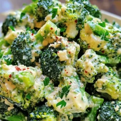 You need these key ingredients for creamy garlic Parmesan broccoli: - 1 lb fresh broccoli florets - 2 tablespoons olive oil - 4 cloves garlic, minced - 1 cup heavy cream - 1 cup grated Parmesan cheese - 1 teaspoon onion powder - Salt and pepper to taste To make this dish even better, consider these optional ingredients: - 1/2 teaspoon red pepper flakes for a spicy kick - Fresh parsley, chopped for a bright garnish Having the right tools makes cooking easier. Use these when making the dish: - Large pot for boiling water - Strainer for draining broccoli - Large skillet for cooking the sauce - Mixing spoon for stirring - Knife and cutting board for prep Start by boiling a large pot of salted water. Add 1 pound of fresh broccoli florets. Blanch the broccoli for 2 to 3 minutes. It should turn bright green and be slightly tender. Next, drain the broccoli and transfer it to an ice bath. This stops the cooking and keeps the color. Once it cools, set the broccoli aside. In a large skillet, heat 2 tablespoons of olive oil over medium heat. Add 4 minced garlic cloves and sauté for about 1 minute. You want the garlic to become fragrant but not burnt. Pour in 1 cup of heavy cream and stir well. Let it simmer for 3 to 4 minutes to thicken slightly. Gradually add 1 cup of grated Parmesan cheese. Stir constantly until it melts into a creamy sauce. If the sauce is too thick, splash in some water or broth to adjust. Stir in 1 teaspoon of onion powder and 1/2 teaspoon of red pepper flakes if you like a little heat. Season with salt and pepper to taste. Now, add the blanched broccoli to the skillet. Toss gently to coat the broccoli with the creamy sauce. Cook for another 2 to 3 minutes until everything is heated through. Finally, remove from heat and garnish with chopped fresh parsley before serving. Enjoy your creamy garlic parmesan broccoli! To keep broccoli crisp, blanch it quickly. Boil water in a large pot. Add salt for flavor. Put in the broccoli florets for just 2–3 minutes. Look for a bright green color. After boiling, place the broccoli in an ice bath. This step halts cooking and locks in color. Once cool, drain the broccoli. This method ensures your broccoli stays tender and vibrant. To achieve a smooth sauce, use heavy cream as your base. Heat it gently in a skillet. Stir continuously as you add Parmesan cheese. This keeps the cheese from clumping. If the sauce seems too thick, add a splash of water or broth. This small adjustment helps reach the perfect creamy texture. Always taste and adjust seasoning as needed. A little salt and pepper can enhance flavors. Garnishing makes your dish pop! I like to use fresh parsley for color. Chop it finely and sprinkle it on top. You can also add extra Parmesan for a richer look. If you enjoy heat, sprinkle a few red pepper flakes. This adds a nice touch and visual appeal. These simple steps make your creamy garlic Parmesan broccoli look as good as it tastes! {{image_2}} You can make this dish heartier by adding protein. Chicken or shrimp works great. Cook the chicken in the skillet until golden. Cut it into bite-sized pieces. For shrimp, add them after the garlic. Cook until they turn pink. Stir them in with the broccoli and sauce for a full meal. To make a vegan version, swap the heavy cream and cheese. Use coconut cream or cashew cream instead. Nutritional yeast can replace Parmesan cheese. It adds a cheesy flavor without dairy. Blend soaked cashews with water for a smooth sauce. This keeps the dish rich and creamy. If you like heat, add more spice! You can use cayenne pepper or hot sauce. Mix these in with the garlic when cooking. Adjust the red pepper flakes to your taste. A squeeze of lemon juice at the end adds brightness. These tweaks create a flavorful kick. To keep Creamy Garlic Parmesan Broccoli fresh, store it in an airtight container. Make sure to let it cool before sealing. This prevents steam from making it soggy. You can store it in the fridge for up to three days. When reheating, use low heat on the stove or microwave. Add a splash of water or broth to keep it creamy. Heat until warm, stirring gently to mix the sauce again. Avoid high heat, as it can dry out the broccoli and sauce. You can freeze Creamy Garlic Parmesan Broccoli, but it may change texture. Use a freezer-safe container and cool the dish first. It will stay good for about one month. When ready to eat, thaw in the fridge overnight and reheat gently. To make this dish gluten-free, you need to check your ingredients. The main recipe does not have gluten. However, make sure your heavy cream and Parmesan cheese are pure and gluten-free. Some brands may add fillers that contain gluten. You can also use gluten-free broth if you choose to add it for thinning the sauce. This dish pairs well with many meals. Here are some ideas: - Grilled chicken or steak - Roasted fish or shrimp - Pasta dishes, like fettuccine or spaghetti - Quinoa or rice for a hearty meal You can also serve it as part of a veggie platter with dips. Yes, you can use frozen broccoli. It saves prep time. Just thaw it before using. You can skip the blanching step. Cook the frozen broccoli in the sauce for a few extra minutes. This ensures everything warms through and the flavors meld well. This blog post covered everything you need for a delicious creamy garlic parmesan broccoli dish. We explored required and optional ingredients, tools, and step-by-step cooking instructions. I shared tips to avoid overcooking broccoli and make a perfect sauce. You learned about tasty variations and how to store leftovers properly. In closing, don’t hesitate to get creative with this versatile recipe. Enjoy making and sharing this dish!