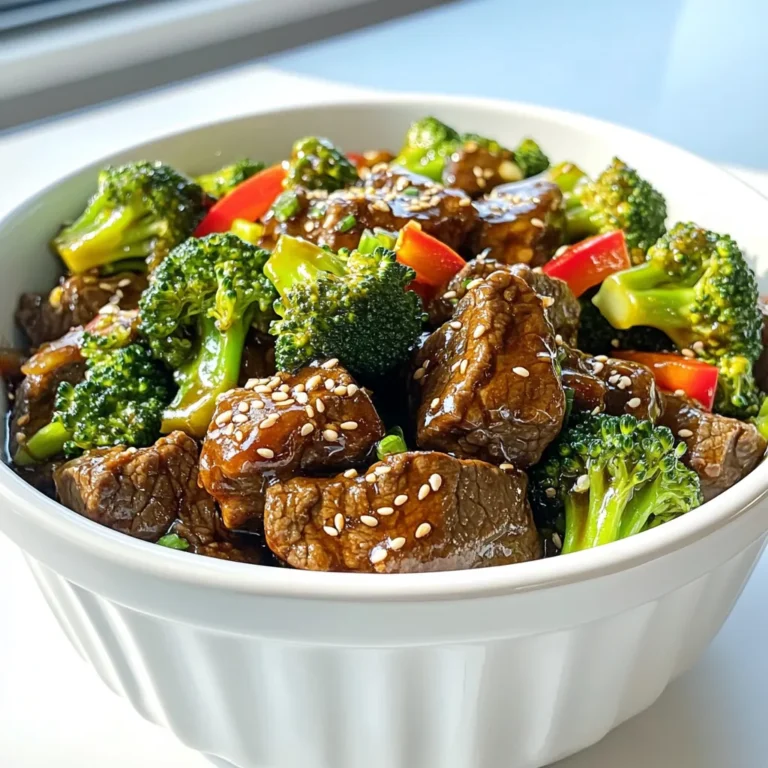 - 1 pound beef stew meat, cut into 1-inch cubes - 2 cups fresh broccoli florets - 1 red bell pepper, sliced For this dish, I like to use beef stew meat. This cut is perfect for slow cooking. It becomes tender and juicy over time. Fresh broccoli florets add a nice crunch and color. The red bell pepper brings sweetness and a pop of flavor. Together, these ingredients create a savory base. - 1/4 cup soy sauce (or tamari for gluten-free) - 1/4 cup honey - 2 tablespoons rice vinegar - 2 tablespoons sesame oil - 3 cloves garlic, minced - 1 tablespoon fresh ginger, grated The sauce is the star of this recipe. Soy sauce adds saltiness and umami. Honey gives the dish a sweet touch. Rice vinegar adds a nice tang. Sesame oil brings a rich, nutty flavor. Garlic and ginger boost taste and aroma. Together, these ingredients create a wonderful teriyaki sauce. - Sesame seeds - Green onions, sliced For a beautiful finish, I love to add sesame seeds and green onions. Sesame seeds add a nice crunch. Green onions bring freshness and color. These garnishes make the dish look and taste even better. Plus, they are easy to add before serving. First, we need to make the teriyaki sauce. In your slow cooker, mix these ingredients: - 1/4 cup soy sauce (or tamari for gluten-free) - 1/4 cup honey - 2 tablespoons rice vinegar - 2 tablespoons sesame oil - 3 cloves garlic, minced - 1 tablespoon fresh ginger, grated Stir until everything blends well. Next, add the beef stew meat to the slow cooker. Make sure to coat the beef fully with the sauce. This step is key for great flavor. You can cook on low or high. If you choose low, set your slow cooker for 6 to 8 hours. For high, it’s 3 to 4 hours. Cooking on low gives you more tender beef. Check for tenderness near the end of cooking. The beef should be soft and easy to pull apart. About 30 minutes before you serve, mix 1 tablespoon of cornstarch with 2 tablespoons of water. Whisk until smooth. Add this mixture to the slow cooker. Then, toss in the broccoli florets and sliced red bell pepper. Stir them in well. Cover the slow cooker and let it cook for another 30 minutes, until the broccoli is tender. When it's ready, serve the teriyaki beef and broccoli over cooked rice or quinoa. For a nice touch, sprinkle some sesame seeds and sliced green onions on top. This adds crunch and flavor. Enjoy your meal! To get even cooking, cut your beef into 1-inch cubes. This size helps it cook through evenly. Place the beef in the slow cooker first, then cover it with the sauce. This technique makes sure each piece is coated and tender. For the best texture, always cook on low for six to eight hours. High heat works too, but the meat might not be as tender. You can boost flavor by adding spices. Try a pinch of red pepper flakes for heat. Garlic and ginger already give great taste, but fresh herbs can add more depth. If your dish needs more sweetness, add a bit more honey. For saltiness, adjust the soy sauce to your liking. Always taste before serving. If you want to mix things up, you can use a stovetop or oven. For stovetop cooking, use a heavy pot on low heat. You can also roast the beef and veggies in the oven. Cooking times vary by meat cut. For tougher cuts, like chuck, you’ll need longer cooking times. Always check for tenderness before serving. {{image_2}} You can easily swap out the beef in this recipe. Try using chicken for a lighter dish. Chicken thighs work well and stay juicy. If you want a plant-based option, tofu is great. Just press the tofu to remove extra water and cut it into cubes. You can also add more veggies. Think about snap peas, carrots, or bok choy. Mix it up to fit your taste. For those who need gluten-free options, tamari is a perfect choice. It tastes similar to soy sauce but is gluten-free. You can also reduce the honey to make a low-sugar sauce. If you like heat, add red pepper flakes or sriracha. This will give your dish an exciting kick. Experiment with different sauces, like teriyaki with a twist of orange or pineapple. Serve your Teriyaki Beef and Broccoli over rice or quinoa for a hearty meal. Brown rice adds a nutty flavor, while white rice is mild and fluffy. Quinoa is a great protein-rich alternative. You can also use noodles for a fun twist. To make it special, serve the dish in bowls and top with sesame seeds and sliced green onions. This adds a nice crunch and color. Enjoy your meal with chopsticks for a true Asian dining experience! Store your Teriyaki Beef and Broccoli in an airtight container. This keeps it fresh and tasty. You can refrigerate it for up to three days. If you want to keep it longer, freeze it for up to three months. Freezing is best for longer storage. To reheat, use a microwave or stove. If using a microwave, warm it in short bursts. Stir in between to avoid hot spots. On the stove, heat over low. This helps keep the meat tender and the veggies crisp. Add a splash of water if it looks dry. In the fridge, your leftovers last about three days. In the freezer, they can last up to three months. Check for signs of spoilage, like a bad smell or changes in color. If you see these, it's best to toss it out. Always prioritize safety with food. Yes, you can use frozen beef. Just keep in mind that it will change the cooking time. If you use frozen beef, cook it on high for about 4-5 hours or on low for about 8-9 hours. This will help ensure the beef gets tender while fully cooking through. To add some heat, you can include chili flakes or chopped fresh chili. You can also stir in hot sauce like sriracha. Start with a small amount and taste as you go. This way, you can find the right level of spice for your taste. Teriyaki sauce is not always gluten-free. It often contains soy sauce, which has wheat. However, you can use tamari in place of soy sauce for a gluten-free option. Always check the labels to ensure your sauces fit your dietary needs. This post covered how to make a flavorful beef stir-fry. You learned about key ingredients like beef stew meat, broccoli, and a savory sauce. I shared tips for slow cooking, spice adjustments, and serving ideas. In closing, feel confident to experiment with the recipe. You can swap ingredients and enhance flavors to suit your taste. Enjoy creating your own perfect dish!