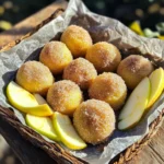 - 1 cup apple cider - 2 cups all-purpose flour - 1/2 cup granulated sugar - 1/4 cup packed brown sugar - 1 tsp baking powder - 1/2 tsp baking soda - 1/2 tsp ground cinnamon - 1/4 tsp ground nutmeg - 1/4 tsp salt - 1/2 cup unsweetened applesauce - 1 large egg - 2 tbsp melted butter - Vegetable oil for frying - Coating: 1/2 cup granulated sugar and 1 tsp ground cinnamon These ingredients are key for making apple cider donut holes. They create a soft, fluffy texture and a rich flavor. The apple cider adds a nice sweetness and warmth. The spices like cinnamon and nutmeg give a cozy taste. You need to measure each ingredient accurately. This helps the donut holes rise well and have the right taste. Use fresh apple cider for the best flavor. If you can, buy it from local farms. It adds a lovely touch. Gather all the items before you start cooking. This makes the process smoother and more fun. Enjoy choosing your ingredients as you prepare for some tasty baking! 1. First, pour 1 cup of apple cider into a saucepan. 2. Bring the cider to a boil over medium heat. 3. Reduce the heat and let it simmer. 4. Keep simmering until it reduces to about 1/2 cup. This takes around 10 to 15 minutes. 5. Once reduced, remove it from heat and let it cool to room temperature. 1. In a large bowl, add 2 cups of all-purpose flour. 2. Next, add 1/2 cup of granulated sugar and 1/4 cup of packed brown sugar. 3. Then, include 1 teaspoon of baking powder, 1/2 teaspoon of baking soda, 1/2 teaspoon of ground cinnamon, 1/4 teaspoon of ground nutmeg, and 1/4 teaspoon of salt. 4. Use a whisk to mix everything until well combined. 1. In another bowl, combine the cooled apple cider, 1/2 cup of unsweetened applesauce, 1 large egg, and 2 tablespoons of melted butter. 2. Beat these wet ingredients together until they are smooth. 1. Pour the wet mixture into the dry ingredients. 2. Gently mix them together until just combined. The batter should be thick, which is perfect for donut holes. 1. Heat vegetable oil in a deep fryer or a heavy-bottomed pot. Aim for 350°F (175°C). 2. Use a small cookie scoop or spoon to drop about 1 tablespoon of batter into the hot oil. 3. Fry in small batches to avoid overcrowding. 4. Cook until golden brown, which takes about 2 to 3 minutes per side. 1. In a shallow bowl, mix 1/2 cup of granulated sugar with 1 teaspoon of ground cinnamon. 2. Once the donut holes are out of the oil, let them drain on paper towels. 3. While they are still warm, roll each donut hole in the cinnamon-sugar mixture until fully coated. 4. Repeat the frying and coating until all batter is used. To make your apple cider donut holes truly shine, avoid overmixing. When you mix the wet and dry ingredients, do it gently. This keeps the donut holes light and fluffy. If you mix too much, they might turn out dense and tough. Frying is where the magic happens. Heat your oil to 350°F (175°C). This is the sweet spot for golden-brown donut holes. If the oil is too cool, they will soak up too much oil. If it’s too hot, they will burn. Fry each donut hole for 2-3 minutes on each side. Watch them closely to get that perfect color. Presentation matters! Serve your donut holes in a basket lined with parchment paper. Dust them with extra cinnamon sugar to make them look even more appealing. For a fun twist, pair them with fresh apple slices. This adds a nice crunch and balances the sweetness. You can also enjoy these donut holes with warm drinks. Hot apple cider, coffee, or tea enhances their flavor. A sweet dipping sauce, like caramel, can make them even more indulgent. Keep an eye on oil temperature. Use a thermometer to make sure it stays at 350°F (175°C). If you don’t have one, drop a small piece of batter into the oil. If it sizzles right away, the oil is ready. To prevent soggy donut holes, avoid overcrowding the pot. Fry them in small batches. This helps maintain the oil temperature and gives each donut hole room to cook evenly. After frying, let them drain on paper towels for a moment. This removes excess oil and keeps them light. {{image_2}} You can change the taste of your donut holes with spices. Try adding ground ginger or cloves. These spices give your treats a warm and cozy flavor. Just add about 1/2 teaspoon of each to the dry mix. You can also play with cinnamon and nutmeg amounts. This way, you create a flavor that feels just right for you. Want a healthier twist? Use whole wheat flour instead of all-purpose flour. This change adds fiber and nutrients. You can also reduce sugar by using less granulated sugar or brown sugar. Applesauce can sweeten your donut holes while keeping them moist. These swaps let you enjoy the taste without the guilt. Glazing your donut holes can add fun flavors. Try a chocolate glaze by melting chocolate chips with a bit of butter. Dip the warm donut holes in the glaze for a rich touch. Another idea is to make a maple glaze. Mix powdered sugar with maple syrup and a splash of milk. This creates a sweet, sticky coating that pairs well with the apple flavor. Choose your favorite glaze or try them all! Store your apple cider donut holes at room temperature for up to two days. Place them in an airtight container to keep them fresh. If you want to keep them longer, put them in the fridge. They can last about a week when refrigerated. Just remember, they may lose some of their soft texture in the fridge. To reheat donut holes, you can use an oven or an air fryer. Preheat your oven to 350°F (175°C). Place the donut holes on a baking sheet and warm them for about 5-7 minutes. For the air fryer, set it to 300°F (150°C) and heat for about 3-4 minutes. This way, they'll regain some of their crispiness. Freezing is a great way to save extra donut holes. First, let them cool completely. Then, place them in a single layer on a baking sheet and freeze for about an hour. Once frozen, transfer them to a freezer bag. Seal tightly, and they can last for up to three months. When you’re ready to enjoy, thaw them in the fridge overnight before reheating. You can use apple juice as a substitute for apple cider. Apple juice gives a sweeter taste. For a more complex flavor, try a mixture of unsweetened apple juice and a bit of vinegar. This will mimic the tangy notes of cider. Yes, you can bake these donut holes! Preheat your oven to 350°F (175°C). Use a mini muffin pan and fill each cup with batter. Bake for about 10-12 minutes. Check for a golden color and a toothpick should come out clean. To check if the oil is hot enough, use a thermometer. Aim for 350°F (175°C). If you don’t have a thermometer, drop a small bit of batter into the oil. If it sizzles and rises, the oil is ready. To keep them fresh, store donut holes in an airtight container. Place them at room temperature for up to two days. If you want to keep them longer, freeze them. Just thaw them at room temperature when you want to enjoy them again. These delicious donut holes come together easily with just a few key ingredients. You bake, fry, and then coat them in cinnamon sugar for a sweet treat. Remember to control your oil temperature to avoid soggy results. You can also explore fun flavor twists or healthier options when you make them. Enjoy these tasty bites fresh or store them properly for later. You’ll impress your family and friends with your cooking skills! Keep experimenting, and enjoy your time in the kitchen!