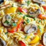- 1 cup orzo pasta - 2 tablespoons olive oil - 1 medium onion, diced - 3 cloves garlic, minced - 1 bell pepper, chopped - 1 cup sliced mushrooms - 1 teaspoon Cajun seasoning - 1 teaspoon smoked paprika - 1/2 teaspoon cayenne pepper (optional) - 3 cups vegetable broth - 1 cup heavy cream (or coconut cream) - 1 cup frozen peas - Salt and pepper to taste - Fresh parsley, chopped The main ingredients make this dish rich and creamy. The orzo pasta acts as the base. Olive oil adds a nice flavor while cooking. The onion and garlic give a savory note. Bell pepper and mushrooms add great texture. Cajun seasoning and smoked paprika bring heat and depth. The heavy cream makes it luxurious. - Cooked sausage or chicken - Fresh herbs like thyme or basil - Extra vegetables like zucchini or spinach - Lemon juice for brightness These optional ingredients can elevate the dish. Adding protein like sausage makes it heartier. Fresh herbs add freshness. A splash of lemon juice brightens the flavors. You can play with these options based on your taste. - Quinoa or rice instead of orzo for gluten-free options - Olive oil can be replaced with butter for richness - Coconut cream as a lighter dairy-free choice - Any broth can work if you want a different taste These substitutions allow flexibility. If you want a gluten-free meal, use quinoa. Butter can give a richer flavor. Coconut cream makes it dairy-free but still creamy. Feel free to mix and match based on your needs. Making One-Pot Creamy Cajun Orzo is simple and fun. You start by cooking the veggies. Then, you add spices and orzo. Finally, you mix in cream for a rich taste. This dish cooks all in one pot, making cleanup easy. 1. Heat the Olive Oil: In a large pot, warm 2 tablespoons of olive oil over medium heat. 2. Cook the Onion: Add 1 medium diced onion. Cook for 2 to 3 minutes until it softens. 3. Add the Veggies: Stir in 3 minced garlic cloves, 1 chopped bell pepper, and 1 cup of sliced mushrooms. Sauté for 4 to 5 minutes. 4. Spice It Up: Sprinkle in 1 teaspoon of Cajun seasoning, 1 teaspoon of smoked paprika, and 1/2 teaspoon of cayenne pepper if you like heat. Mix well to coat the veggies. 5. Mix in the Orzo: Add 1 cup of uncooked orzo pasta to the pot. Stir until combined with the veggies. 6. Add Broth: Pour in 3 cups of vegetable broth. Bring to a gentle boil. Cover and reduce heat to low. Let it simmer for 10 to 12 minutes, stirring often. 7. Creamy Finish: Once the orzo is tender, stir in 1 cup of heavy cream and 1 cup of frozen peas. Cook for another 2 to 3 minutes until warmed. 8. Season Well: Taste the dish and add salt and pepper as needed. 9. Let It Thicken: Remove from heat and let sit for a few minutes. This helps the dish thicken. 10. Serve and Enjoy: Serve warm, topped with fresh chopped parsley for a pop of color. - Keep an eye on the time when simmering the orzo. It should be tender but not mushy. - Stir often to prevent sticking and ensure even cooking. - If you like it creamier, let it sit a bit longer after mixing in the cream. This helps it thicken nicely. To cook orzo well, use a large pot. This gives the pasta room to move. Always add enough liquid. A good rule is three cups of broth for one cup of orzo. Stir gently during cooking. This helps prevent sticking. Taste the orzo near the end. It should be soft but firm. One common mistake is cooking orzo too long. This makes it mushy. Keep an eye on the time. Another mistake is not using enough broth. If you run low on liquid, the pasta can burn. Always check the pot and add more broth if needed. Lastly, don’t skip the seasoning. It adds flavor that makes the dish shine. For a creamier texture, use heavy cream instead of coconut cream. You can also add more cream, but keep it balanced. Mixing in a bit of cream cheese gives a nice touch. If you want a lighter version, blend in some pureed cauliflower. This adds creaminess without the extra fat. {{image_2}} You can make this dish vegetarian or vegan easily. For a vegetarian version, skip the meat and use vegetable broth. Instead of heavy cream, try coconut cream. This keeps the dish rich and creamy without dairy. You might add more vegetables like zucchini or spinach. They add color and nutrients. If you want more protein, add chicken or shrimp. Cook diced chicken in the pot before adding the vegetables. For shrimp, add them after the orzo cooks. Just let them simmer until they turn pink. Both options bring great flavors and make the meal heartier. To change the spice level, adjust the cayenne pepper. If you like it mild, leave it out. For more heat, add a bit more. You can also play with spices. Try adding cumin for warmth or oregano for a Mediterranean twist. Each change gives you a new flavor to enjoy. To store your One-Pot Creamy Cajun Orzo, let it cool first. Place it in an airtight container. Make sure to cover it tightly. Store it in the fridge for up to three days. If you have a lot left, consider using smaller containers. This helps with portion control and makes it easy to grab for lunch. Reheating this dish is simple. You can use the stovetop or microwave. For the stovetop, add a splash of broth or cream. Heat it over low heat while stirring. This keeps it creamy. In the microwave, place it in a microwave-safe bowl. Cover it loosely and heat for one to two minutes. Stir halfway through to heat evenly. If you want to keep your Cajun Orzo longer, freezing is a great option. First, let it cool completely. Then, transfer it to a freezer-safe container. Label it with the date. You can freeze it for up to three months. When ready to eat, thaw it overnight in the fridge. Reheat it as mentioned earlier. Yes, you can make this dish in advance. Prepare it, then cool it down. Store it in an airtight container in the fridge. It stays good for up to three days. When ready to eat, reheat it gently. Add a splash of broth to keep it creamy. If you want a lighter option, use coconut cream. It adds a nice flavor. You can also try cashew cream or almond milk. These choices keep your dish creamy without heavy cream. To add heat, increase the cayenne pepper. You can also use a hotter Cajun seasoning. For more spice, mix in fresh chopped jalapeños or a dash of hot sauce. This way, you can customize the heat to your taste. Orzo is typically made from wheat, so it's not gluten-free. However, you can find gluten-free orzo made from rice or corn. Check the package to ensure it fits your diet. Enjoy your meal without worry! One-Pot Creamy Cajun Orzo is simple and tasty. We covered the main and optional ingredients that add flavor. I shared easy steps to cook it perfectly. You now know tips to avoid common mistakes and how to make it creamier. We explored fun variations and how to store it right. In the end, this dish is a fun way to experiment with flavors. Enjoy cooking it your way!