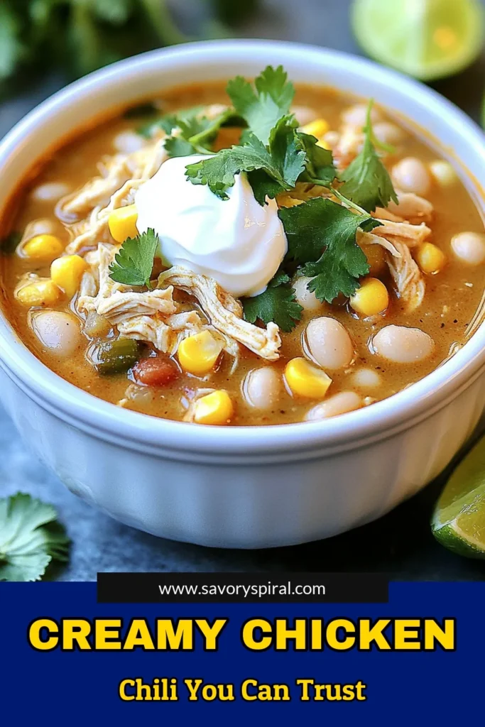 Warm up with this delicious creamy slow cooker white chicken chili that’s perfect for any night! With tender shredded chicken, white beans, and a blend of spices, this recipe is comfort in a bowl. Easy to make and packed with flavor, it’s a must-try for chili lovers. Click through for the full recipe and discover how to whip up this hearty dish in no time! #WhiteChickenChili #SlowCookerRecipes #ComfortFood #EasyCooking