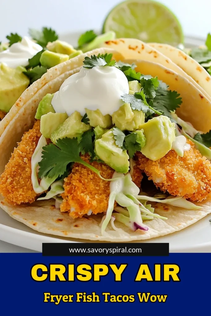 Dive into a delicious twist on Taco Tuesday with these Air Fryer Crispy Fish Tacos! Perfectly seasoned fish fillets get a crunchy coating, and when paired with fresh toppings like avocado and cabbage, they create an irresistible bite. Ready in just 25 minutes, this recipe is a must-try for seafood lovers. Click through for step-by-step instructions and transform your mealtime! #AirFryerRecipes #FishTacos #HealthyEating #QuickRecipes