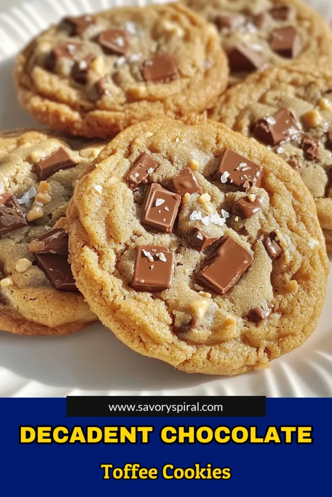 Indulge in the ultimate treat with these Bakery-Style Chocolate Chunk Toffee Cookies! Made with rich chocolate chunks and crunchy toffee bits, this easy recipe will satisfy your sweet cravings in no time. Perfect for sharing or keeping all to yourself! Click to discover the simple steps to bake these mouthwatering cookies and enjoy a delightful dessert experience. Don't miss out! #ChocolateChunkCookies #BakingRecipes #CookieLovers #DessertHeaven