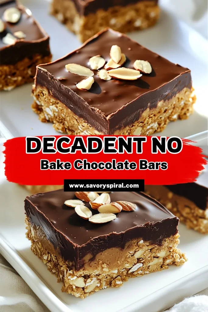 Indulge in these delightful No-Bake Chocolate Almond Butter Bars that are easy to make and irresistibly tasty! In just 15 minutes of prep, you can enjoy a healthy treat packed with creamy almond butter, rich chocolate, and a sprinkle of almonds. Perfect for satisfying cravings without the oven! Click through to discover the full recipe and elevate your snack game today! #NoBakeDesserts #HealthySnacks #ChocolateLovers #RecipeOfTheDay