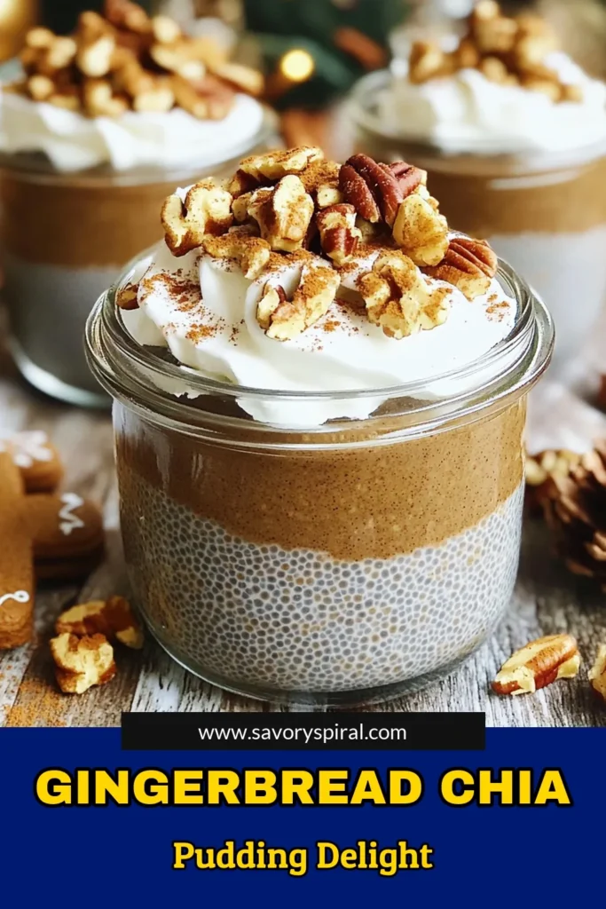 Indulge in the festive delight of Gingerbread Overnight Chia Pudding! This easy recipe combines chia seeds with almond milk, maple syrup, and warm spices to create a creamy treat perfect for the holidays. Top it off with coconut cream and crushed gingerbread cookies for a delicious twist. Prep in just 10 minutes and let it chill overnight for a delightful breakfast or dessert. Click through to explore this mouthwatering recipe and bring the holiday spirit to your table!
