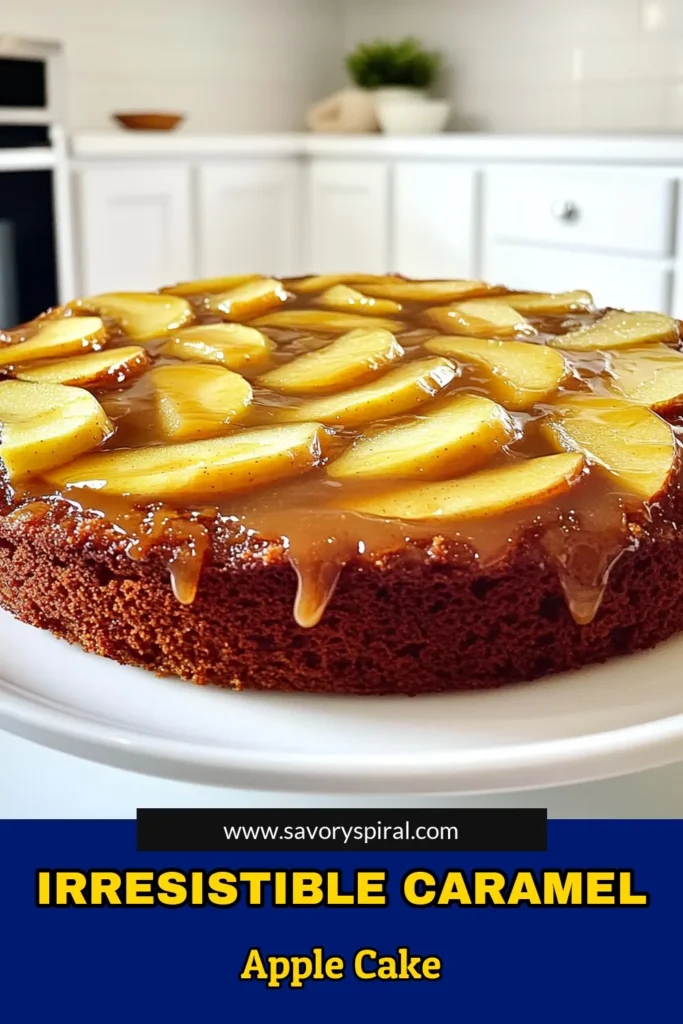 Indulge in the deliciousness of Caramel Apple Upside Down Cake! This mouthwatering recipe features tender apples caramelized to perfection, nestled beneath a moist cake that is sure to impress. With simple ingredients and easy-to-follow steps, you can create a dessert that's perfect for any occasion. Click through for the full recipe and enjoy the sweet taste of fall! #CaramelAppleCake #DessertRecipe #Baking #FallDesserts