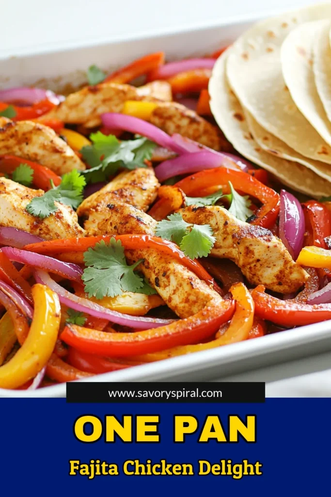 Cook up a flavorful dinner with this easy Sheet Pan Fajita Chicken and Peppers recipe! Perfect for busy weeknights, this dish features marinated chicken thighs alongside vibrant bell peppers and onions, all roasted to perfection. Serve it in warm tortillas for a delicious meal everyone will love. Click through for the full recipe and elevate your dinner game! #SheetPanFajitas #ChickenRecipes #EasyDinner #HealthyEats