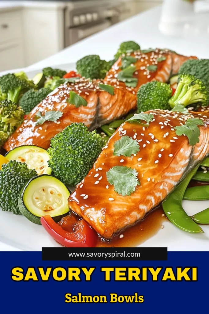 Elevate your dinner with this scrumptious teriyaki salmon and veggie fiesta! Packed with flavor and nutrients, this easy recipe combines tender salmon fillets with colorful veggies like broccoli, bell pepper, and zucchini. In just 30 minutes, you can enjoy a delicious meal that’s not only healthy but also visually stunning. Don't miss out on this tasty dish; click through for the full recipe and enjoy cooking! #TeriyakiSalmon #HealthyEating #QuickDinner #EasyRecipes
