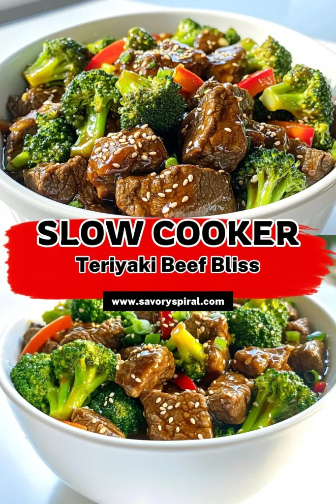 Savor the deliciousness of this easy Savory Teriyaki Beef & Broccoli recipe! Perfect for busy evenings, this dish combines tender beef, fresh broccoli, and a mouthwatering sauce that you'll want to make again and again. With simple steps and just a few ingredients, you can have a delightful meal on the table in no time. Click through to explore the full recipe and start cooking tonight! #TeriyakiBeef #HealthyRecipes #SlowCooker #DinnerIdeas