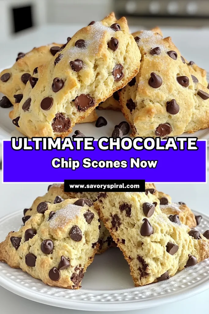 Indulge in the ultimate treat with these decadent chocolate chip scones! These easy-to-follow recipes combine rich flavors and simple ingredients for perfect baking every time. Bake a batch for breakfast or an afternoon snack that pairs beautifully with coffee or tea. Click to explore the step-by-step guide and enjoy this delicious delight fresh from your oven! #ChocolateChipScones #BakingFun #SconeRecipe #DessertLovers