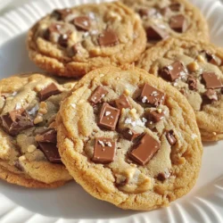 To make these cookies, you need: - 1 cup unsalted butter, softened - 3/4 cup brown sugar, packed - 1/2 cup granulated sugar - 2 large eggs - 2 teaspoons vanilla extract - 2 1/4 cups all-purpose flour - 1 teaspoon baking soda - 1/2 teaspoon salt - 1 cup semi-sweet chocolate chunks - 1/2 cup toffee bits (or chopped toffee candy) You can make these cookies even better with some tasty add-ins: - Flaky sea salt for a sweet and salty touch - Chopped nuts like pecans or walnuts for crunch - Dried fruit like cranberries for a fruity twist If you need to swap out some ingredients, here are some ideas: - Use coconut oil instead of butter for a dairy-free option - Replace brown sugar with coconut sugar for a healthier choice - Use gluten-free flour blend if you want a gluten-free cookie - Substitute chocolate chunks with dark or white chocolate for a different flavor First, you need to preheat your oven to 350°F (175°C). This step is key for even baking. Next, grab two baking sheets and line them with parchment paper. This will help the cookies not stick. In a large mixing bowl, add softened butter, brown sugar, and granulated sugar. Use an electric mixer to blend them together. Mix for about 3-5 minutes until the mixture looks light and fluffy. This is where the magic begins! Now, add two large eggs to your bowl, one at a time. Make sure to mix well after each egg. Then, pour in two teaspoons of vanilla extract. Mixing these wet ingredients is important for flavor and texture. In a separate bowl, whisk together 2 1/4 cups of all-purpose flour, 1 teaspoon of baking soda, and 1/2 teaspoon of salt. Gradually add this dry mix to your wet ingredients. Stir until just combined. Be careful not to overmix; this keeps your cookies tender. Take a generous tablespoon of dough and scoop it onto your prepared baking sheets. Space them about 2 inches apart. This gives them room to spread. If you want, sprinkle a tiny pinch of flaky sea salt on top for extra flavor. Place the baking sheets in the oven and bake for 10-12 minutes. Look for lightly golden edges and soft centers. Once done, remove them from the oven. Let the cookies cool on the sheets for 5 minutes. After that, transfer them to a wire rack to cool completely. Enjoy the delicious smell as they cool! To get the right texture, you need to cream the butter and sugars well. Aim for a light and fluffy mix. This step adds air, which helps cookies rise. Use room temperature butter for the best result. It should not be too soft or too hard. When you mix in the flour, do not overmix. This keeps the cookies soft and chewy. Baking requires care. One common mistake is not measuring ingredients right. Always use dry measuring cups for flour and sugar. Scoop the flour and level it off with a knife. Avoid packing it down. Another mistake is baking at the wrong temperature. Always preheat your oven fully before baking your cookies. Measuring ingredients correctly is key to great cookies. Use a scale for precision if possible. If you use cups, spoon the flour into the cup and level it off. For brown sugar, pack it firmly into the cup. Liquid ingredients should be measured in clear measuring cups. Always check at eye level to avoid errors. {{image_2}} You can easily swap the chocolate types in your cookies. If you love dark chocolate, use dark chocolate chunks. They add a rich flavor. Milk chocolate gives a sweet touch and balances the toffee. White chocolate brings creaminess and pairs well with the toffee. Each type offers a unique taste, so try them all! Want to add some crunch? Toss in chopped nuts like pecans or walnuts. They add texture and flavor. If you prefer something sweet, try dried fruits like cranberries or raisins. They give a nice contrast to the rich chocolate and toffee. Feel free to mix and match to find your favorite combo! Making these cookies gluten-free is simple. Swap the all-purpose flour with a gluten-free blend. Look for a mix that includes xanthan gum for the best results. This helps mimic the texture of regular cookies. You can still enjoy the same great taste without gluten. Just make sure all other ingredients are gluten-free too! To keep your cookies fresh, store them in an airtight container. This keeps moisture in, so they stay soft. You can use a large jar or a plastic container. If you have leftover cookies, separate layers with parchment paper. This helps them not stick together. Freezing cookies is a great way to save them for later. To freeze baked cookies, let them cool first. Then, place them in a single layer on a baking sheet. Freeze them for about two hours. After that, transfer them to a freezer bag. For cookie dough, scoop portions onto a sheet. Freeze until firm, then wrap each ball tightly. This way, you can bake fresh cookies any time! To keep cookies fresh longer, add a slice of bread to the container. The bread absorbs excess moisture and helps keep cookies soft. You can also store cookies in a cool, dry place. Avoid direct sunlight or heat sources. This helps maintain their best taste and texture. Yes, you can use margarine. It will change the taste slightly. Butter adds a richer flavor. Margarine may make the cookies softer. Use a stick form for best results. To make these cookies chewier, use more brown sugar. Brown sugar has more moisture than white sugar. You can also chill the dough before baking. Chilling helps the cookies keep their shape. Bake them just until the edges are golden. Many people prefer chocolate chunk toffee cookies. They have a mix of flavors and textures. The toffee adds a sweet crunch. Chocolate chunks create a rich chocolate experience. It really depends on your taste! These cookies can last up to a week at room temperature. Keep them in an airtight container. If you freeze them, they last up to three months. Just let them thaw before eating. You now have all the key steps to make perfect cookies. We covered ingredients, step-by-step instructions, tips, and fun variations. Remember, every detail matters, from how you measure to choosing your toppings. Baking is both an art and a science. With practice, you will master your cookie game. Keep experimenting and enjoy the process. Whether you add nuts or swap chocolate types, your cookies will shine. Now, grab your tools and happy baking!