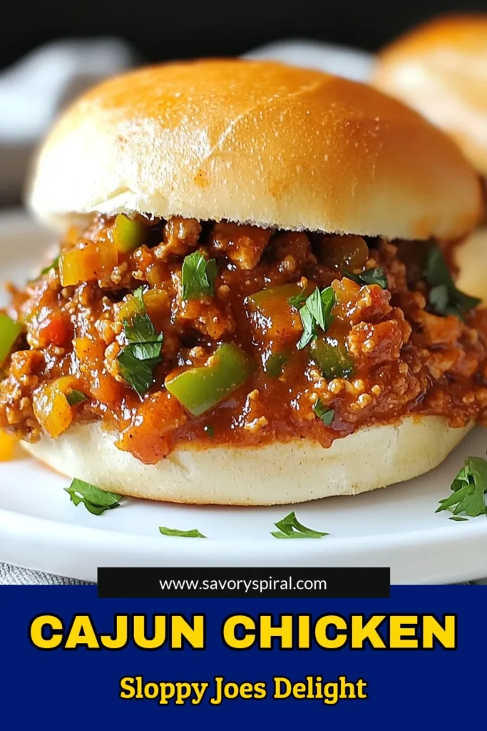 Savor the bold flavors of Cajun chicken sloppy joes with this easy recipe that’s perfect for a quick dinner! Made with ground chicken and seasoned to perfection with Cajun seasoning, these sloppy joes are a delightful twist on a classic. In just 30 minutes, you can create a delicious meal that your family will love. Don’t miss out—save this quick dinner recipe for your next meal! #CajunChickenSloppyJoes #GroundChickenRecipes #EasySloppyJoes #QuickDinnerRecipes