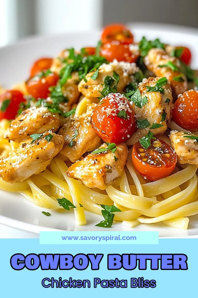 Dive into a delicious Cowboy Butter Chicken Linguine recipe that's perfect for a quick weeknight dinner. This easy chicken pasta recipe blends tender chicken with a creamy butter sauce infused with smoked paprika for a flavorful twist. Ready in just 30 minutes, it's an ideal choice for busy evenings. Try this creamy butter pasta dish today and elevate your dinner game! Save this recipe for later! #CowboyButterChicken #EasyPastaRecipe #ChickenLinguine #QuickDinnerIdea