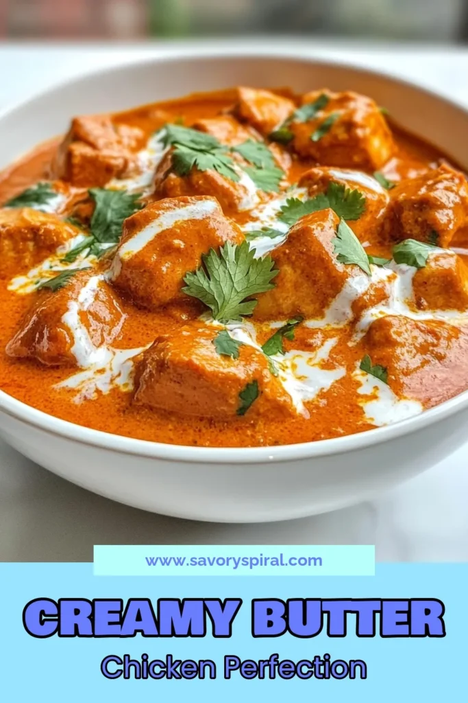 Indulge in this creamy butter chicken recipe that's perfect for any occasion! This easy butter chicken curry combines tender chicken with yogurt for a rich, flavorful Indian butter chicken dish. Perfect for weeknight dinners, it's a delightful addition to your creamy chicken recipes collection. Follow our simple steps to create mouthwatering butter chicken with yogurt that everyone will love. Save this recipe and bring a taste of India to your kitchen! #ButterChicken #IndianRecipes #EasyDinner #ComfortFood