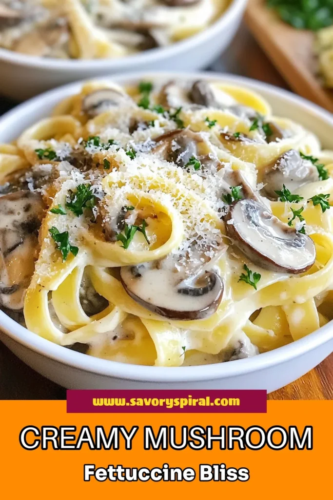 Indulge in this creamy mushroom pasta that combines fettuccine and a delightful mushroom cream sauce for a rich, flavorful experience. Perfect for vegetarian pasta dishes, this easy pasta recipe is quick to make and will impress anyone at your table. With just a few simple ingredients, you can create a comforting meal in under 30 minutes. Try this fettuccine mushroom recipe today! Don't forget to save for later! #CreamyMushroomPasta #EasyPastaRecipes #VegetarianPastaDishes #MushroomCreamSauce