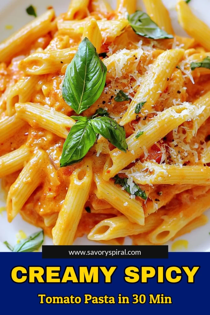 Indulge in the deliciousness of Spicy Gigi Hadid Vodka Pasta! This easy tomato pasta is a creamy twist on classic penne pasta, infused with red pepper flakes for that perfect kick. In just 30 minutes, you'll enjoy a flavorful dish perfect for any occasion. Ready for a delightful dinner idea? Try this Spicy creamy tomato pasta and impress your family and friends. Save this Gigi Hadid pasta recipe now! #PastaRecipes #CreamyPastaDishes #GigiHadidPastaRecipe #EasyTomatoPasta