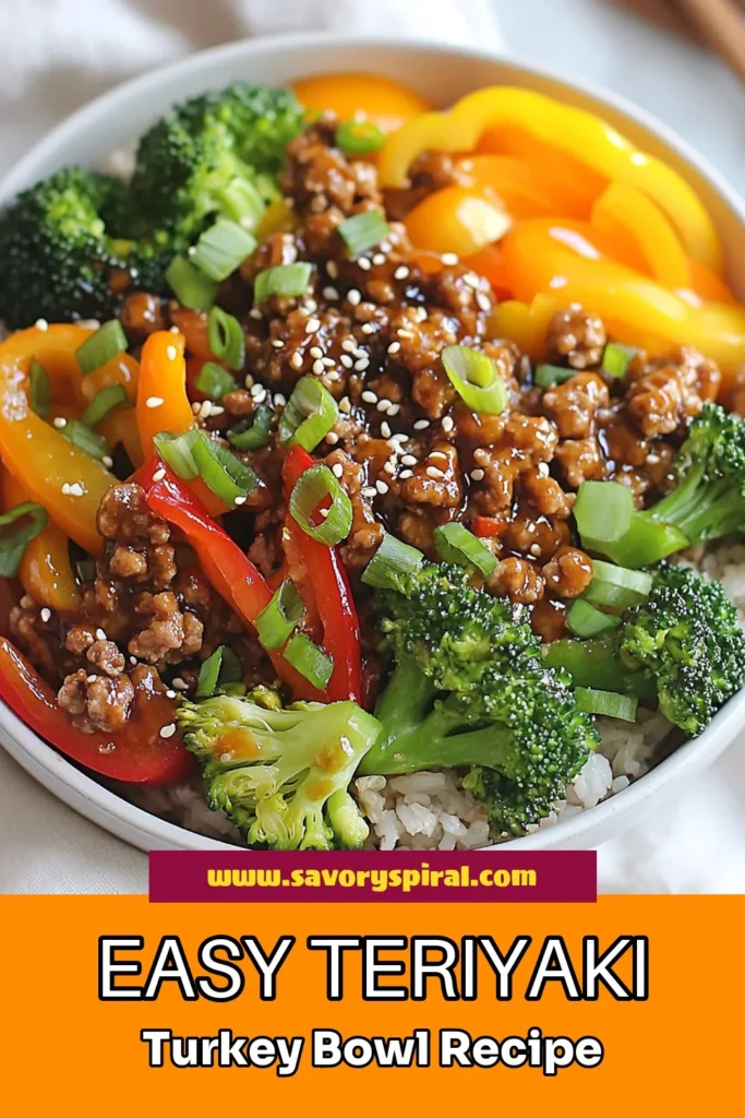 Discover the deliciousness of a teriyaki ground turkey bowl! This healthy turkey recipe is perfect for quick weeknight dinners, easily made in just 25 minutes. Packed with ground turkey stir-fry and colorful veggies, it's not only tasty but also nutritious. Enjoy this easy dinner recipe tonight and impress your family with a meal they'll love. Save this recipe for later and elevate your weeknight cooking! #TeriyakiGroundTurkeyBowl #HealthyTurkeyRecipes #QuickDinners #EasyDinnerRecipes