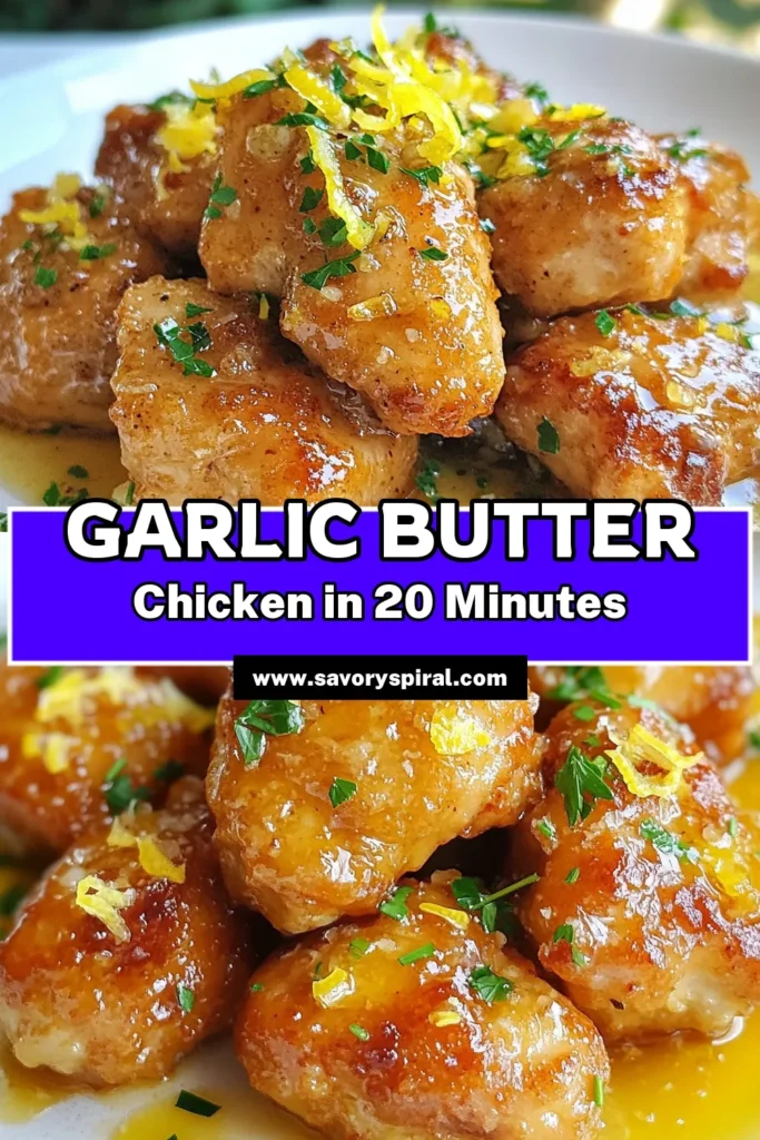 Discover the mouthwatering delight of garlic butter chicken bites, the ultimate solution for your quick dinner recipes! This easy chicken recipe features tender skillet chicken bites infused with zesty lemon flavor that will satisfy your cravings in no time. In just 20 minutes, indulge in this flavorful dish that’s perfect for family dinners or gatherings. Save this recipe and whip up these lemon garlic chicken bites tonight! #GarlicButterChickenBites #EasyChickenRecipes #QuickDinnerRecipes #SkilletChickenBites