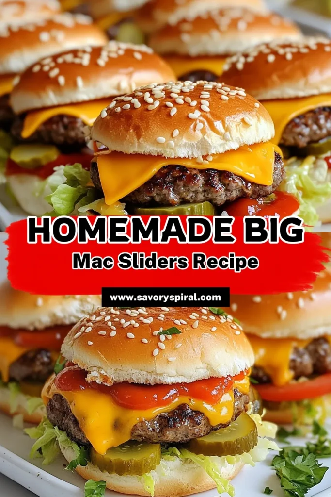 Get ready to impress with this delicious Big Mac sliders recipe! Perfect for game day or a cozy gathering, these homemade Big Mac sliders are a cheesy slider appetizer everyone will love. With an easy slider recipe featuring ground beef, melted cheese, and fresh toppings, you'll want to keep this ground beef slider recipe on hand. Try it today and make your next meal unforgettable! Save this tasty treat! #BigMacSliders #CheesySliderAppetizer #EasySliderRecipe #HomemadeBigMacSliders
