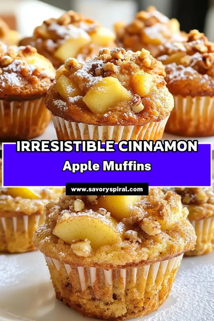 Delight in the irresistible flavors of these cinnamon apple crumble muffins! This easy muffin recipe combines tender homemade apple muffins with a delicious cinnamon muffin with crumble topping. Perfect for breakfast or a sweet treat, our apple crumble muffin recipe is sure to please. Bake a batch today and enjoy the cozy tastes of fall all year long. Don't forget to save this recipe! #MuffinRecipes #CinnamonApple #BakingAtHome #HealthyMuffins