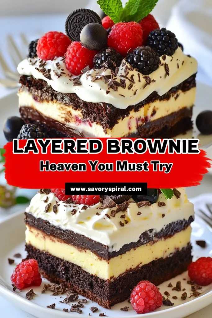 Indulge in this delicious Brownie Refrigerator Cake, a perfect no-bake brownie dessert for chocolate lovers! Layered brownie dessert meets rich chocolate ganache and crushed Oreo cookies, topped with fresh berries for a delightful treat. Easy to prepare and perfect for any occasion. Chill it overnight for the best flavor! Try this Oreo brownie cake recipe today. Save it for later! #BrownieRefrigeratorCake #NoBakeDessert #LayeredBrownie #ChocolateGanache