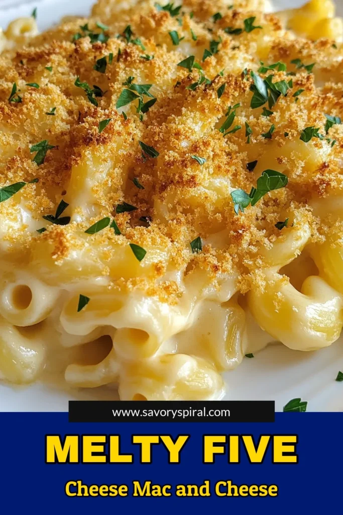 Indulge in the ultimate comfort food with this five cheese mac and cheese recipe! This creamy mac and cheese recipe combines sharp cheddar, Gruyère, feta, Parmesan, and blue cheese, creating a gourmet mac and cheese experience. Baked to perfection, this cheesy pasta bake is topped with crunchy panko for an irresistible finish. Perfect for family dinners or special occasions—save this recipe and bring cheesy goodness to your table! #MacAndCheese #ComfortFood #BakedMacAndCheese #PastaRecipes