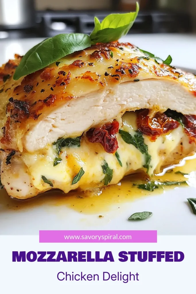 Delight your family with this easy stuffed mozzarella chicken recipe! This delicious dish features chicken breasts filled with savory spinach and mozzarella for a perfect cheesy bite. Ideal for a quick weekday dinner, it's one of the best chicken breast recipes to try. Elevate your meals with this Italian chicken recipe that promises flavor and satisfaction. Save this recipe for your next easy chicken dinner! #StuffedMozzarellaChicken #ChickenBreastRecipes #EasyDinner #ItalianRecipes