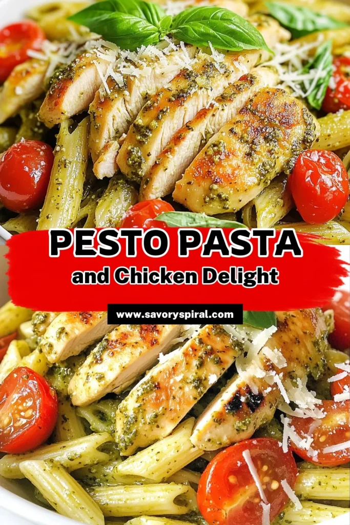 Discover the ultimate Pesto Pasta recipe featuring tender Parmesan Chicken! This easy pasta dinner is perfect for busy weeknights and will elevate your meal game with homemade pesto pasta goodness. Tossed with juicy cherry tomatoes and topped with savory Italian chicken pasta, it's a dish your family will love. Ready in just 30 minutes! Try it tonight and indulge. Save this recipe for your next cooking adventure! #PastaRecipes #EasyDinner #ChickenPasta #HomemadePesto