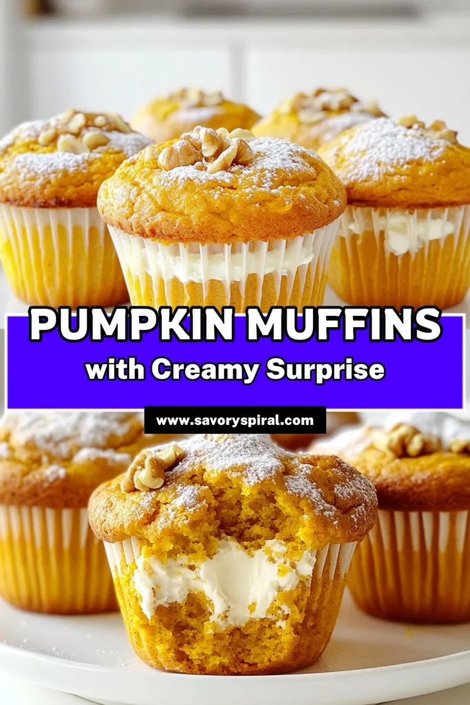 Indulge in the flavors of fall with these Bakery Style Pumpkin Cream Cheese Muffins! This delightful recipe combines a moist pumpkin batter with a creamy cream cheese filling, making them perfect for breakfast or a sweet snack. Follow our easy steps and enjoy these delicious muffins right from your oven. Click through for the full recipe and get ready to impress your family and friends! #PumpkinMuffins #BakingJoy #FallRecipes #MuffinLove