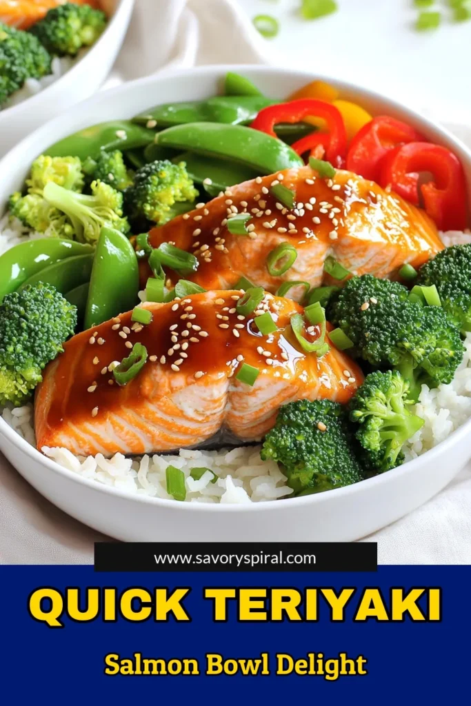 Savor the flavors of Teriyaki Salmon Bowls that are not only delicious but also easy to make! This recipe features flaky salmon fillets paired with vibrant veggies, jasmine rice, and a tasty teriyaki sauce that brings everything together. Perfect for a quick weeknight meal or a special dinner, these bowls will impress your family and friends. Dive into the full recipe for step-by-step instructions and elevate your dining experience today! #TeriyakiSalmon #HealthyRecipes #DinnerIdeas #QuickMeals