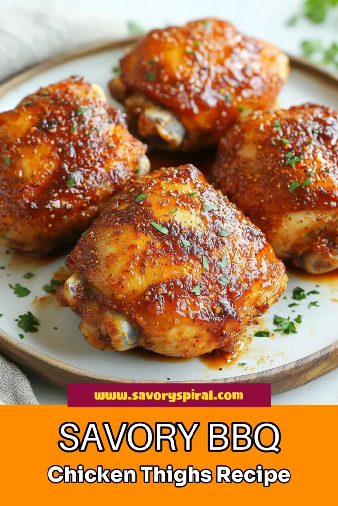 Looking for the perfect low carb BBQ chicken thighs recipe? This savory sugar-free BBQ chicken recipe features juicy, grilled chicken thighs that everyone will love. Ideal for keto diets, these keto BBQ chicken thighs are easy to prepare and packed with flavor. Elevate your weeknight dinners with this delicious grilled chicken thighs recipe. Save this recipe for your meal prep today! #LowCarbRecipes #BBQChicken #KetoMeals #GrilledChicken