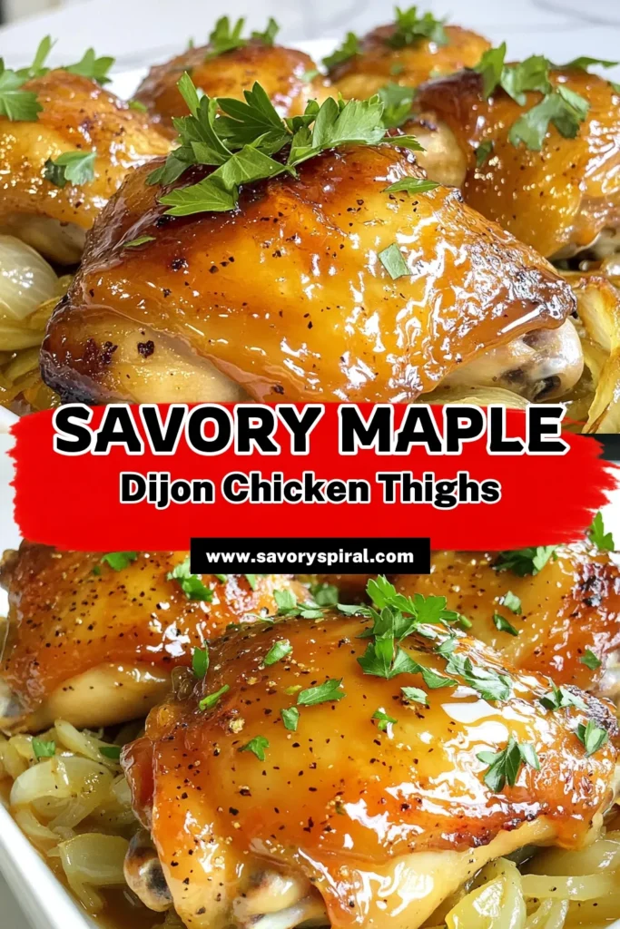 Discover the perfect blend of flavors in this Sweet & Tangy Maple Dijon Chicken Thighs recipe! With just a few simple ingredients like maple syrup, Dijon mustard, and tender chicken thighs, you'll create a delicious meal effortlessly in your slow cooker. This dish is not only easy to prepare but also a true crowd-pleaser. Click through for the full recipe and bring this tasty dish to your dinner table tonight! #SlowCookerRecipes #ChickenDinners #MapleDijon #EasyRecipes