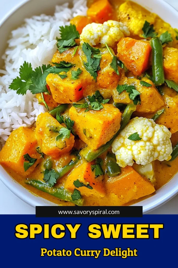 Discover a deliciously healthy curry recipe with this spicy sweet potato vegetable curry! Loaded with nutrient-rich sweet potatoes, chickpeas, and coconut milk, this veggie-packed dish is perfect for weeknight dinners. With easy steps, you can whip up a comforting coconut milk curry in just 40 minutes. Don't miss out on this flavorful vegetable curry recipe! Try it today and elevate your meals. #SweetPotatoCurry #HealthyCurryRecipes #ChickpeaCurry #CoconutMilkCurry