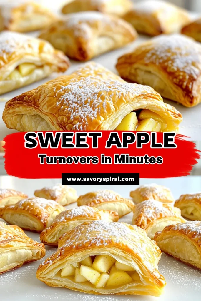 Satisfy your sweet cravings with delicious Apple Puff Pastry Turnovers! These flaky treats are filled with a delightful blend of apples, sugar, and cinnamon, perfect for any occasion. With simple steps and common ingredients, you can whip up this tasty dessert in no time. Click through to grab the full recipe and impress your friends and family with these mouthwatering pastries. #AppleTurnovers #DessertRecipes #PuffPastry #BakingSweetness